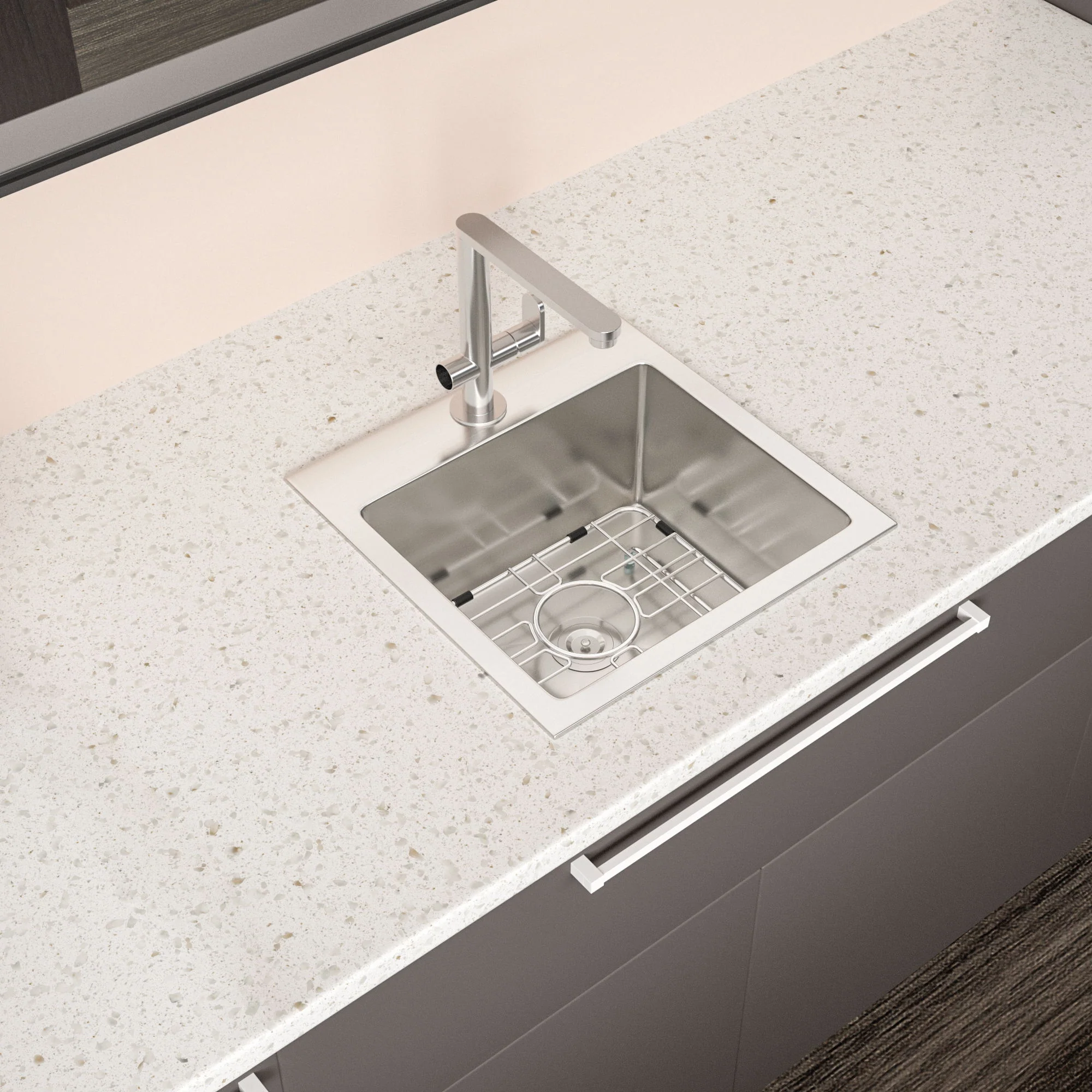 Premium Laundry Drop In Utility Sink 16 Gauge Stainless Steel, Topmount - Image 6
