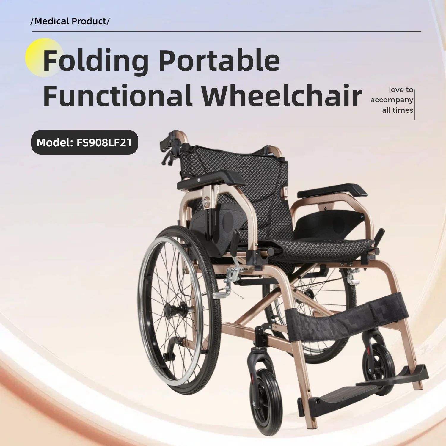 Premium Lightweight Foldable Transport Wheelchair For Adults - Image 6
