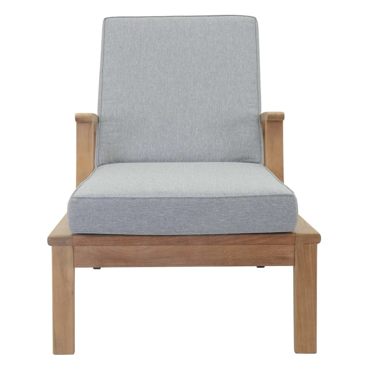 Premium Teak Wood Outdoor Chaise Lounge Adjustable Back Solid Teak Patio Lounger - Image 15