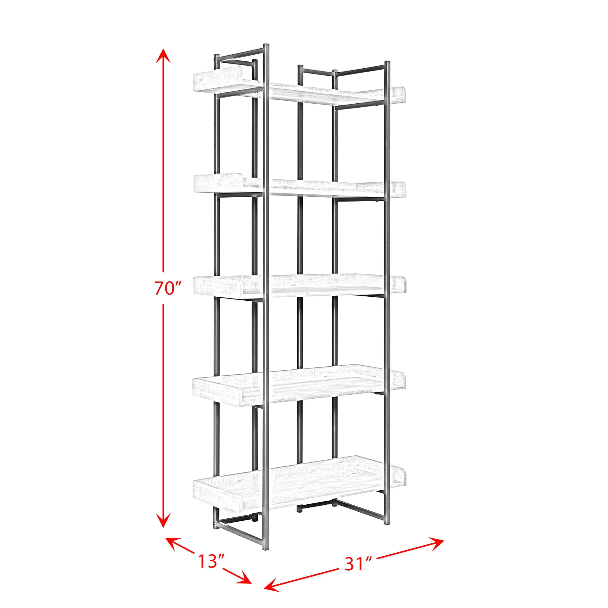 Preston - Bookshelf - Gray - Image 6