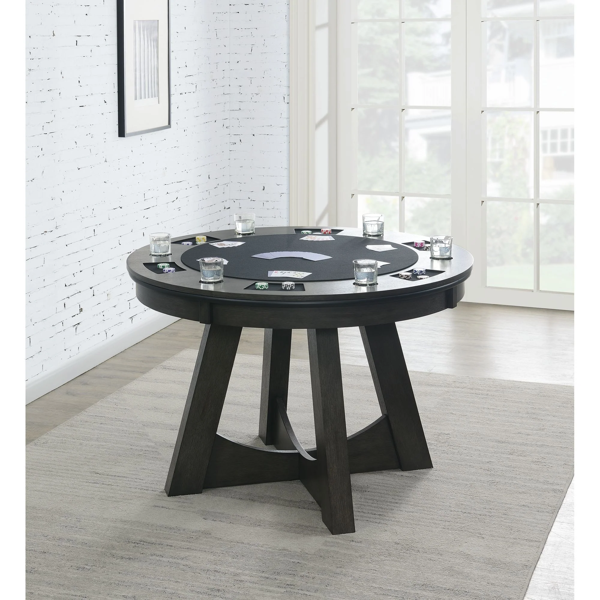 Prince - Round Game Table - Gray - Image 4