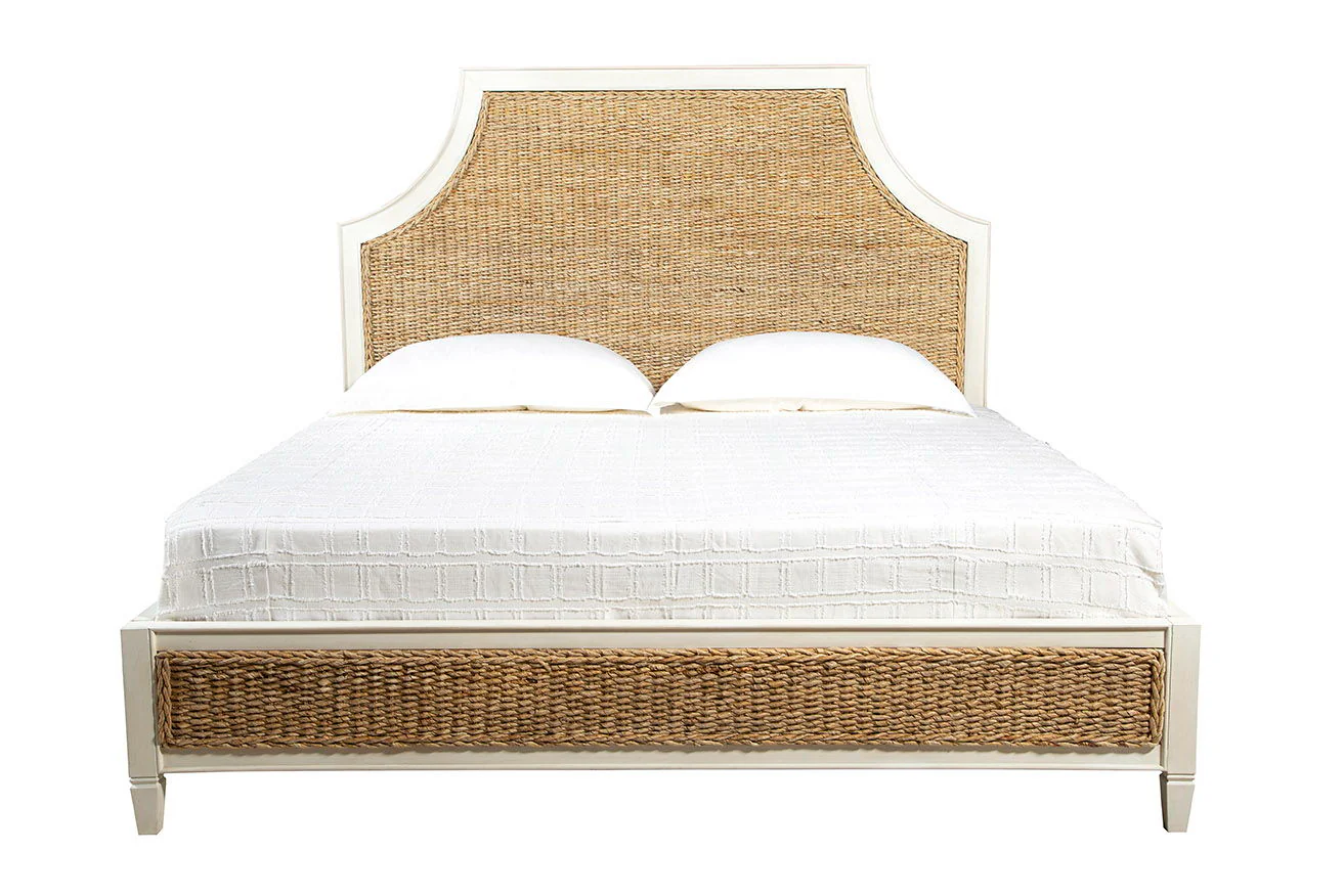 Priscilla - King Bed - White / Light Brown - Image 3