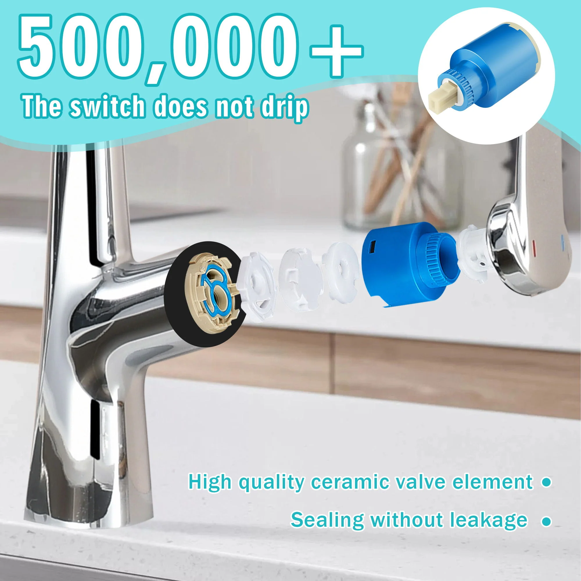 Professional Kitchen Faucet With 3 Function 360 Sprayer And 1 Touch Switching - Image 7