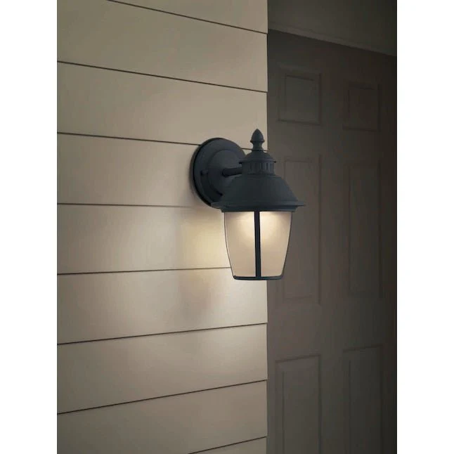 Project Source Camforth Matte Black Outdoor Wall Light - Image 10