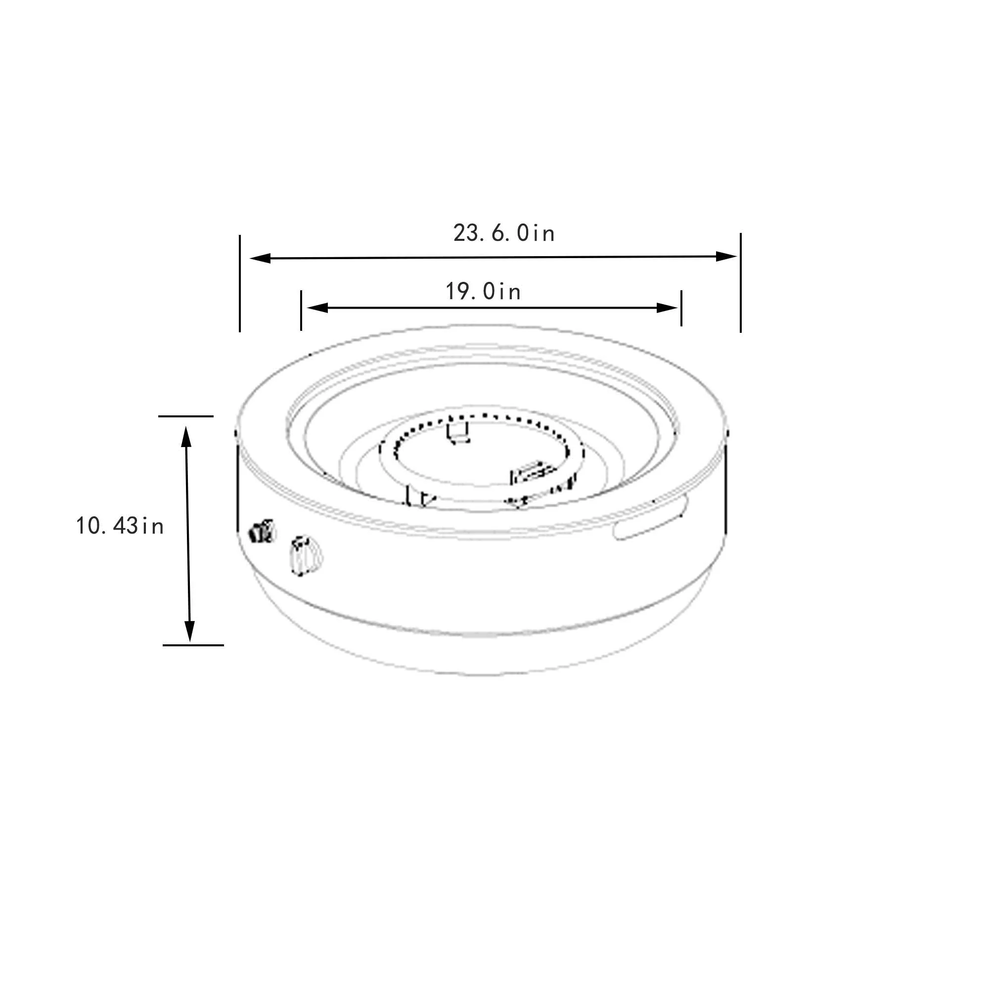Propane Gas Fire Pit Bowl, 40000 Btu, Round For Outside - Gray - Image 5