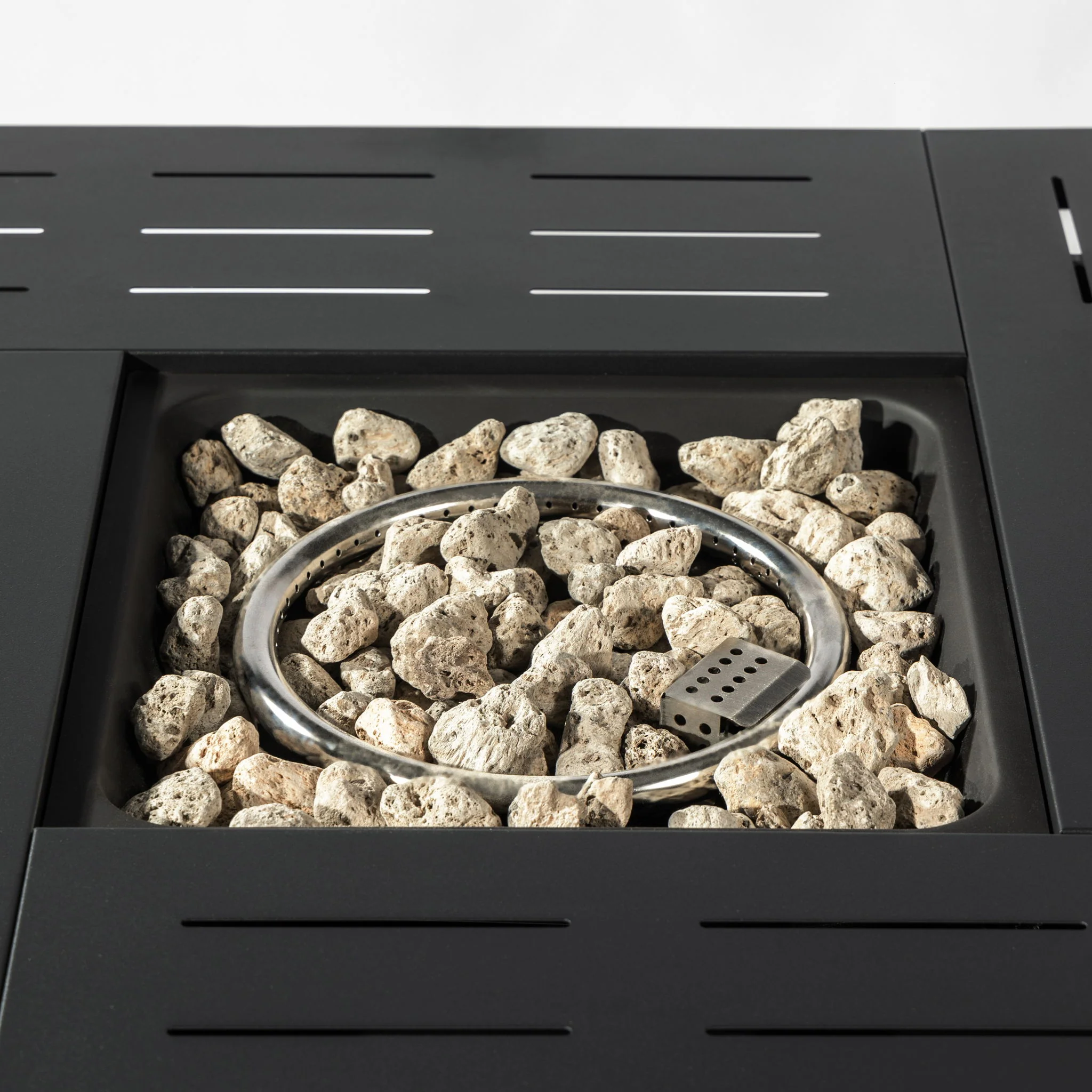Propane Gas Fire Pit Table, 50000 Btu, Rectangular For Outside - Black - Image 8
