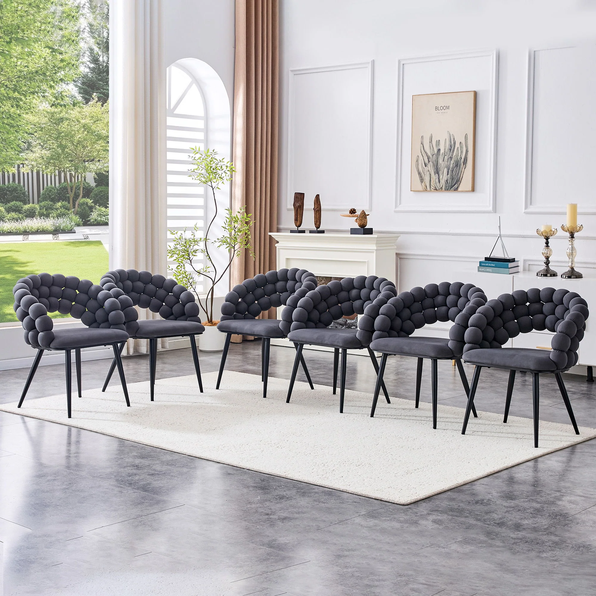 Puffy Bubble, Ball Chain Chairs For Dining Room (Set of 2) - Image 6