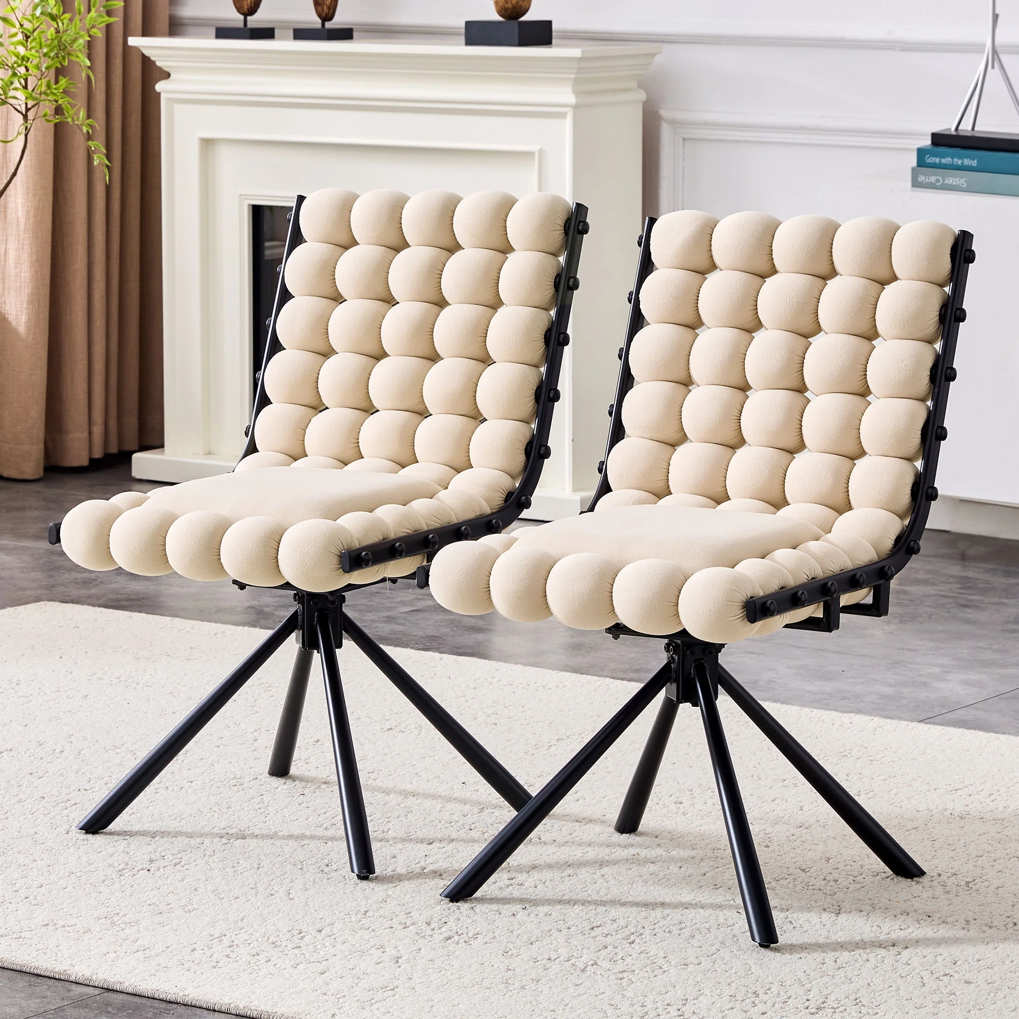Puffy Bubble, Ball Chain Dining Chairs For Dining Room (Set of 2) - Image 18