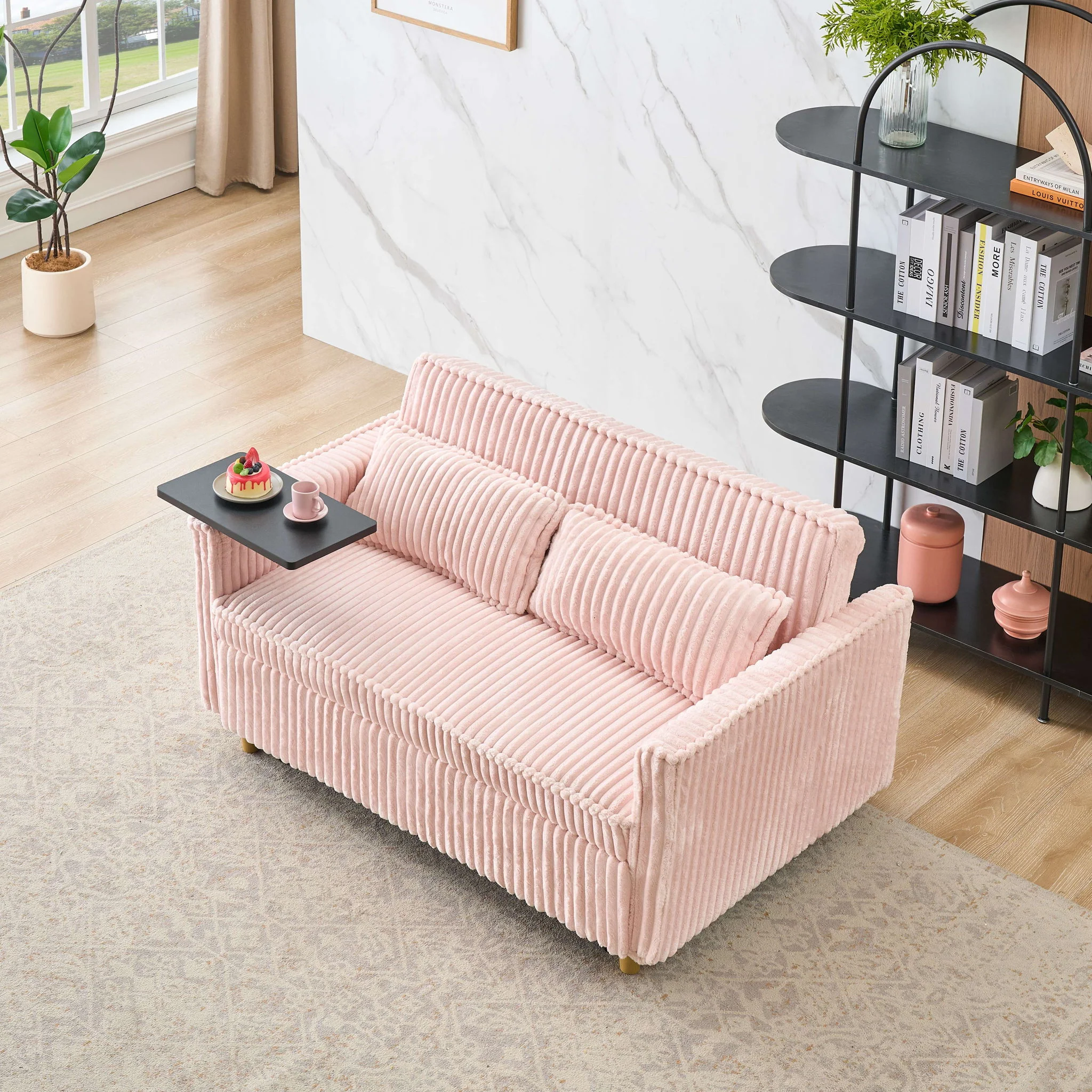 Pull Out Sofa With Movable Tabletop And USB Ports - Image 26