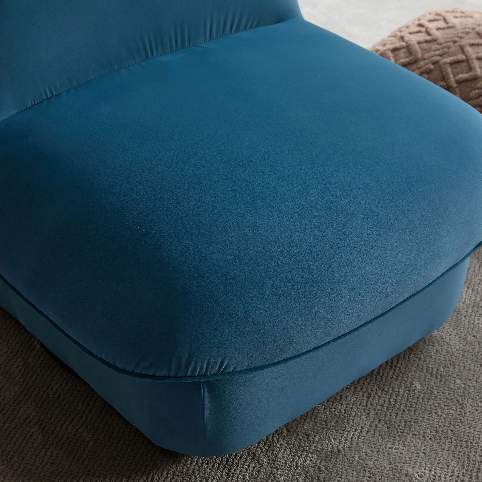 Pumpkin Shaped Swivel Accent Chair, 360 Degree Rotation For Living Room - Image 17