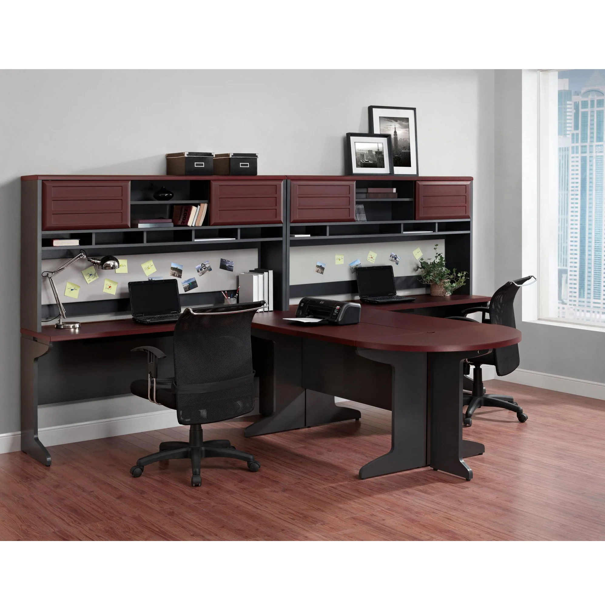 Pursuit - Hutch With Open And Concealed Compartments - Cherry - Image 5