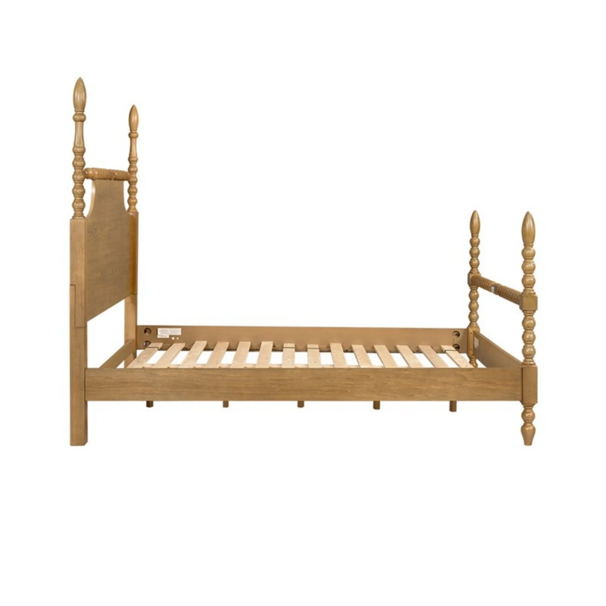 Queen Bed Turned Legs - Natural - Image 4