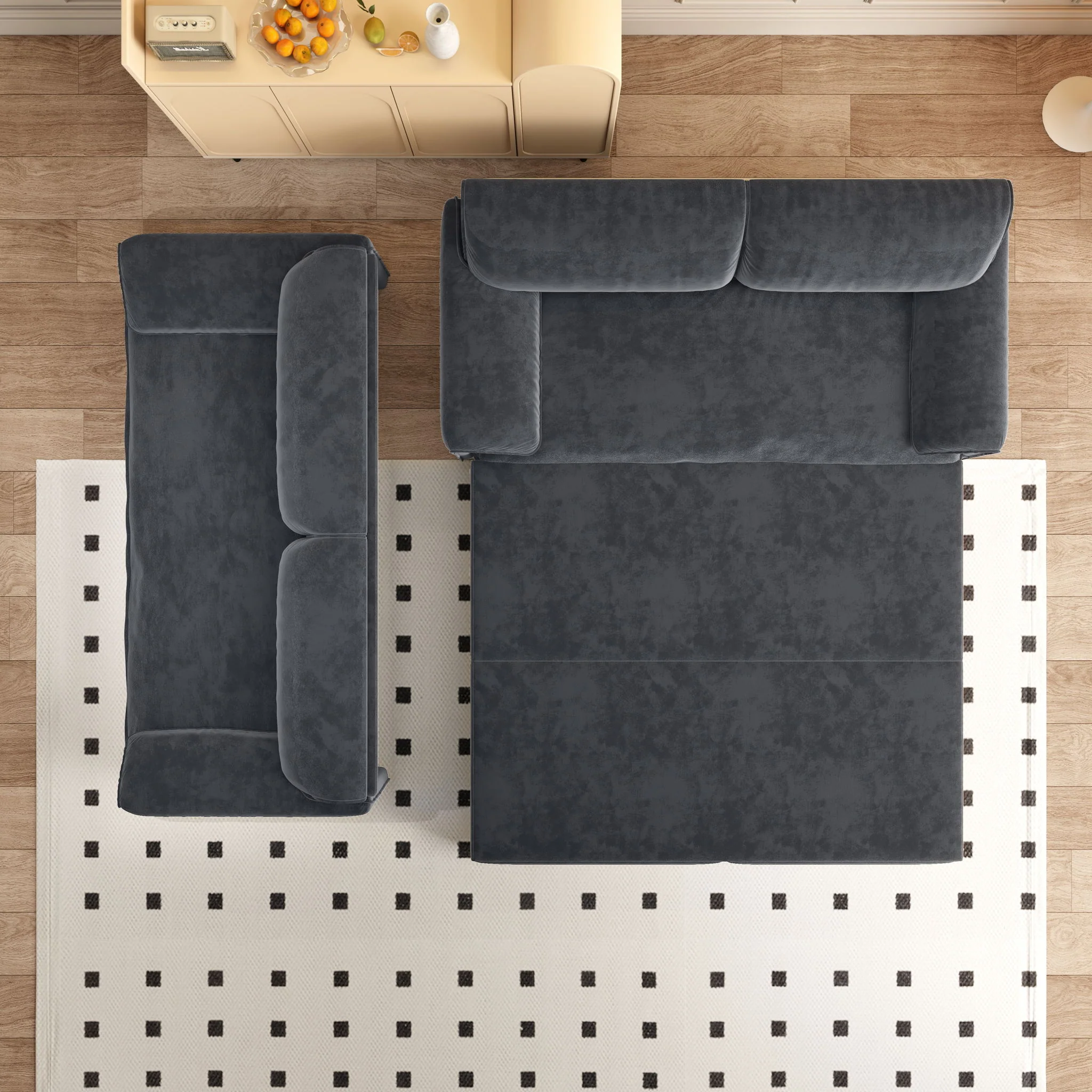 Queen Pull Out Sofa Bed With Side Storage - Image 10