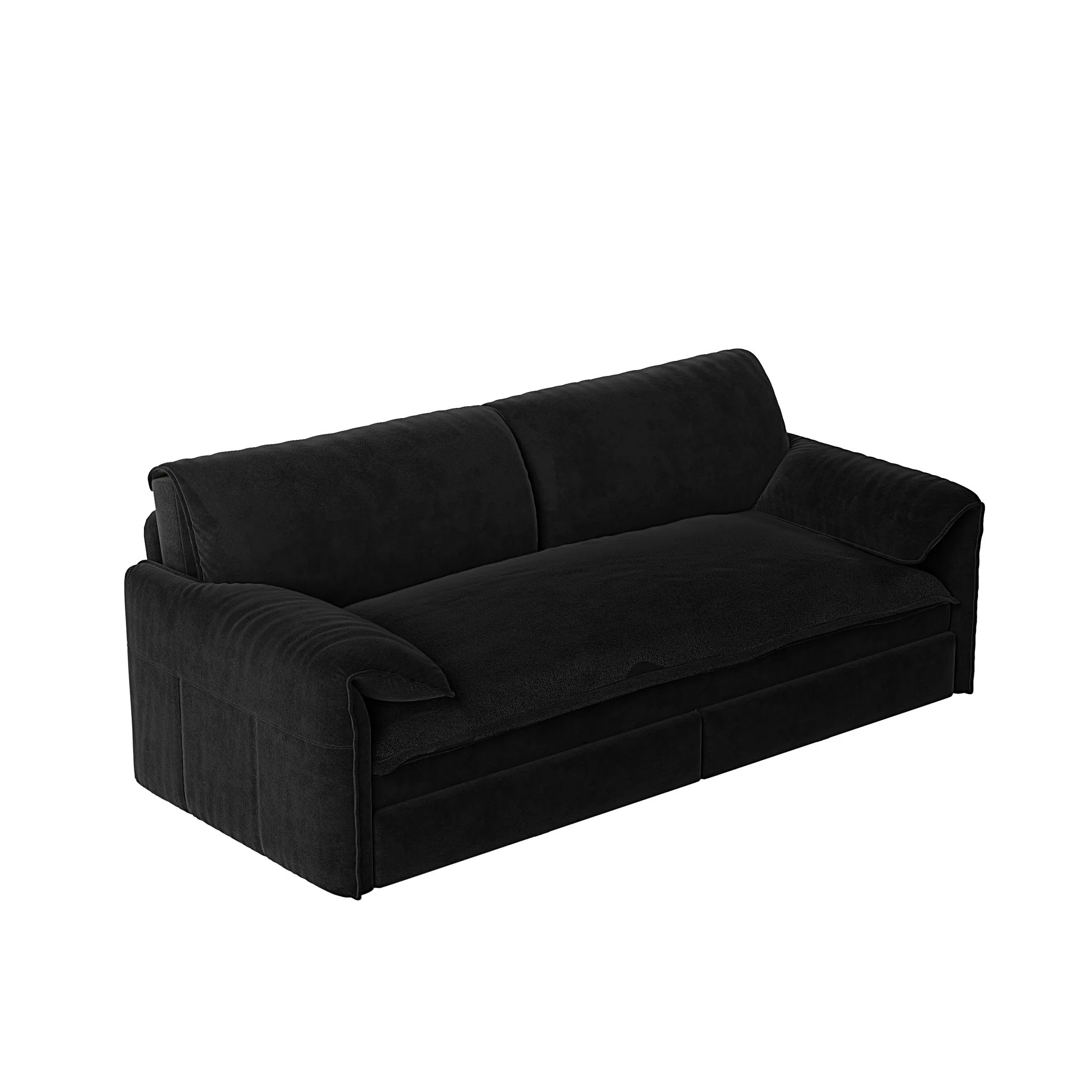 Queen Pull Out Sofa Bed With Side Storage - Image 2