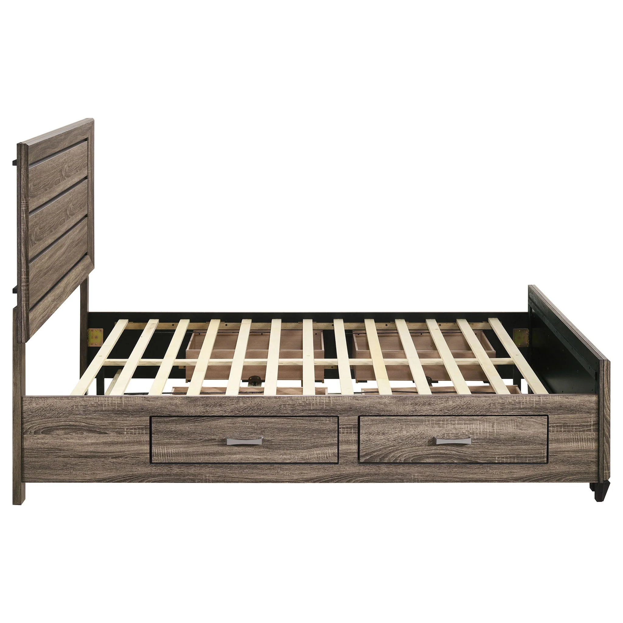 Queen Storage Bed With Underbed Drawers - Brown - Image 6