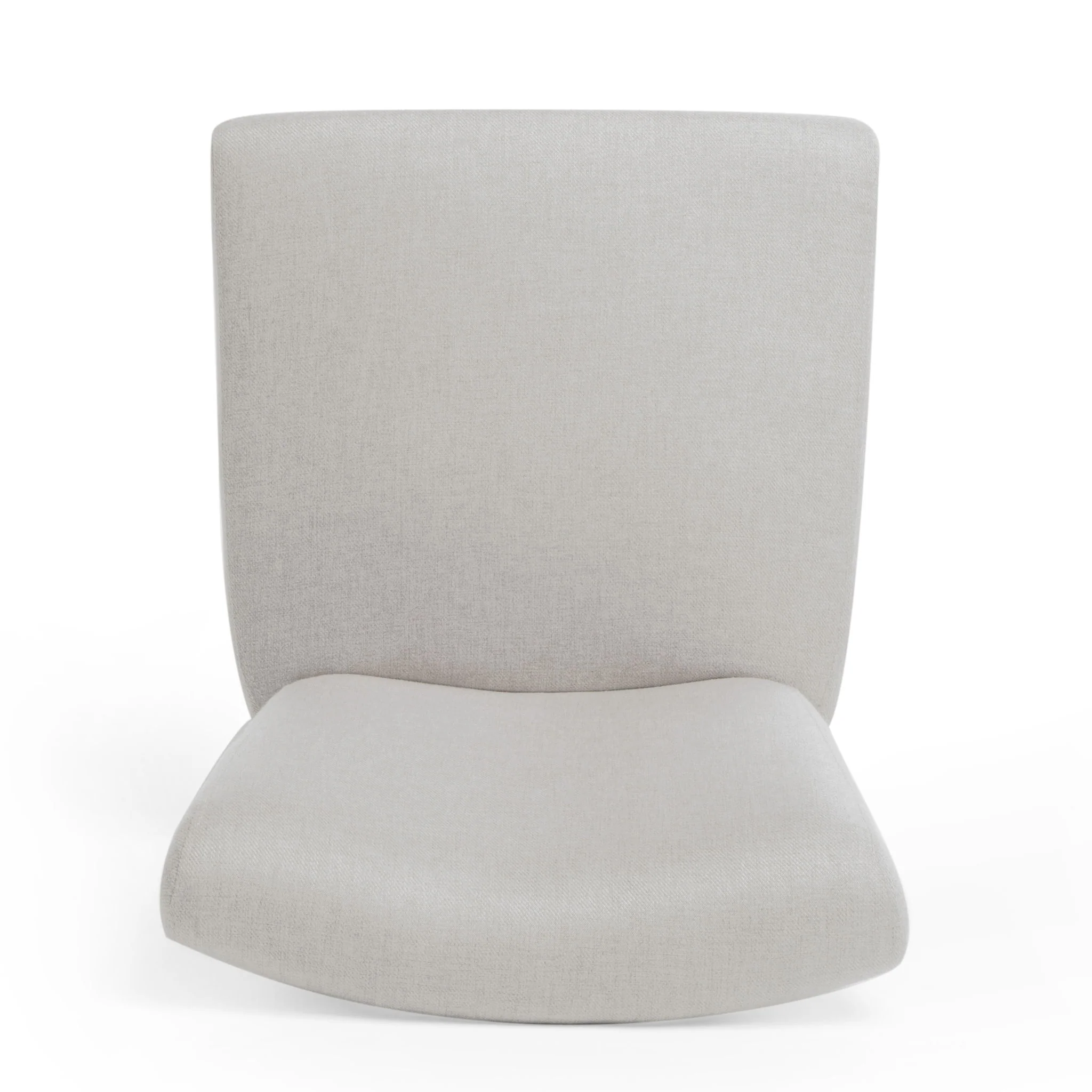 Quicksilvered - Upholstered Swivel Counter Stool With Wood Legs - Beige - Image 3