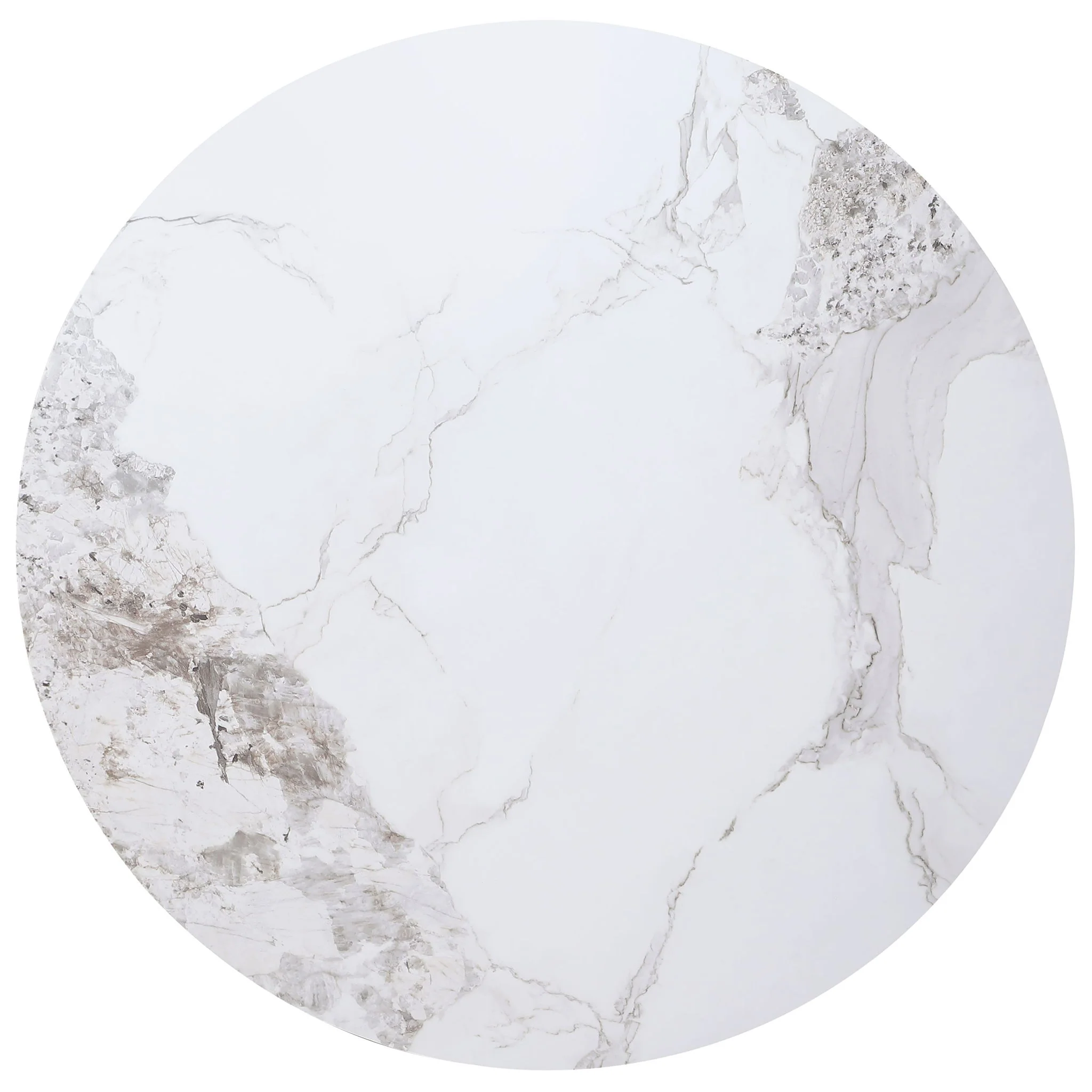 Quincy - Round Dining Table - White Marble - Image 7