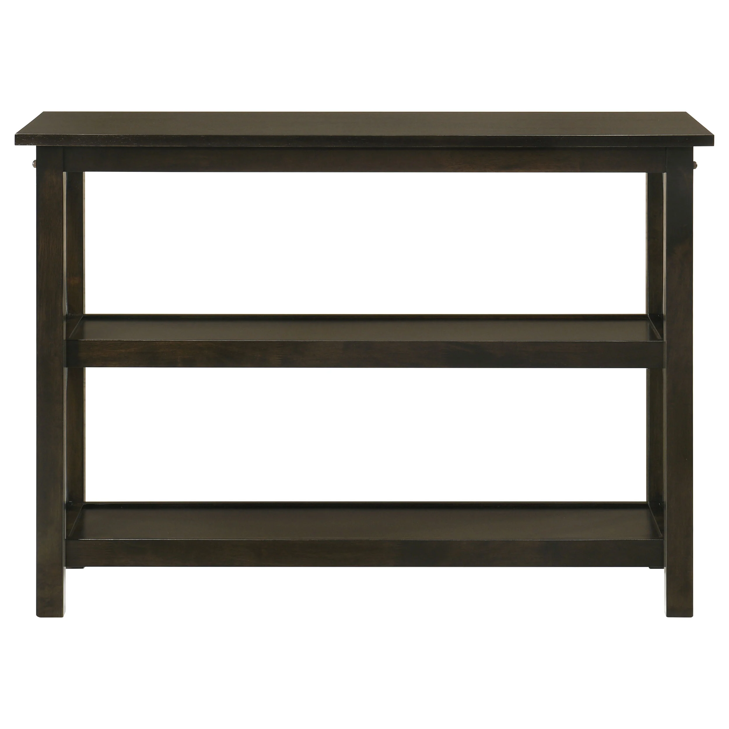 Rachelle 2-Shelf Wood Entryway Console Table in Deep Merlot - Image 2