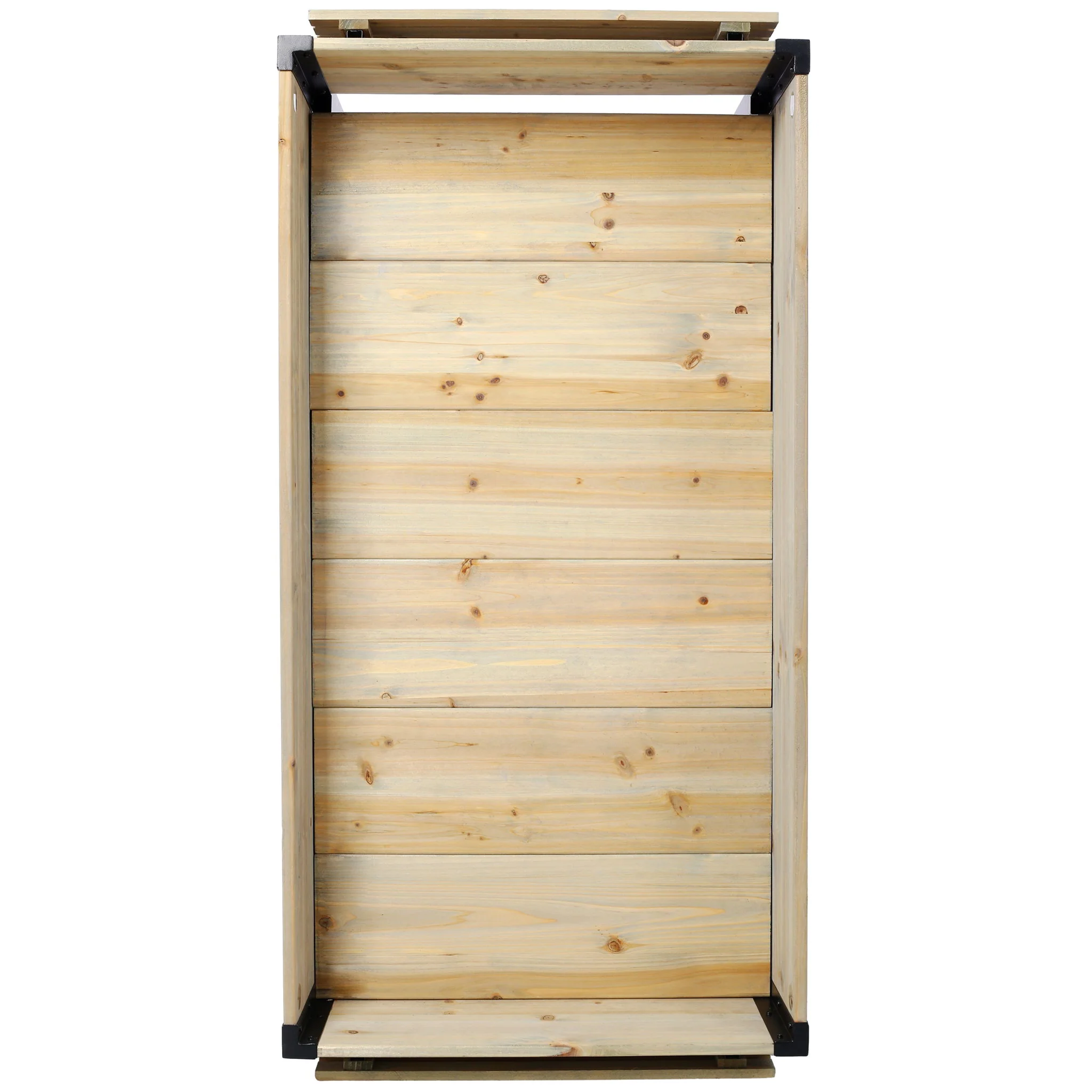 Raised Garden Bed With Metal Legs And Folding Storage Shelf - Image 18