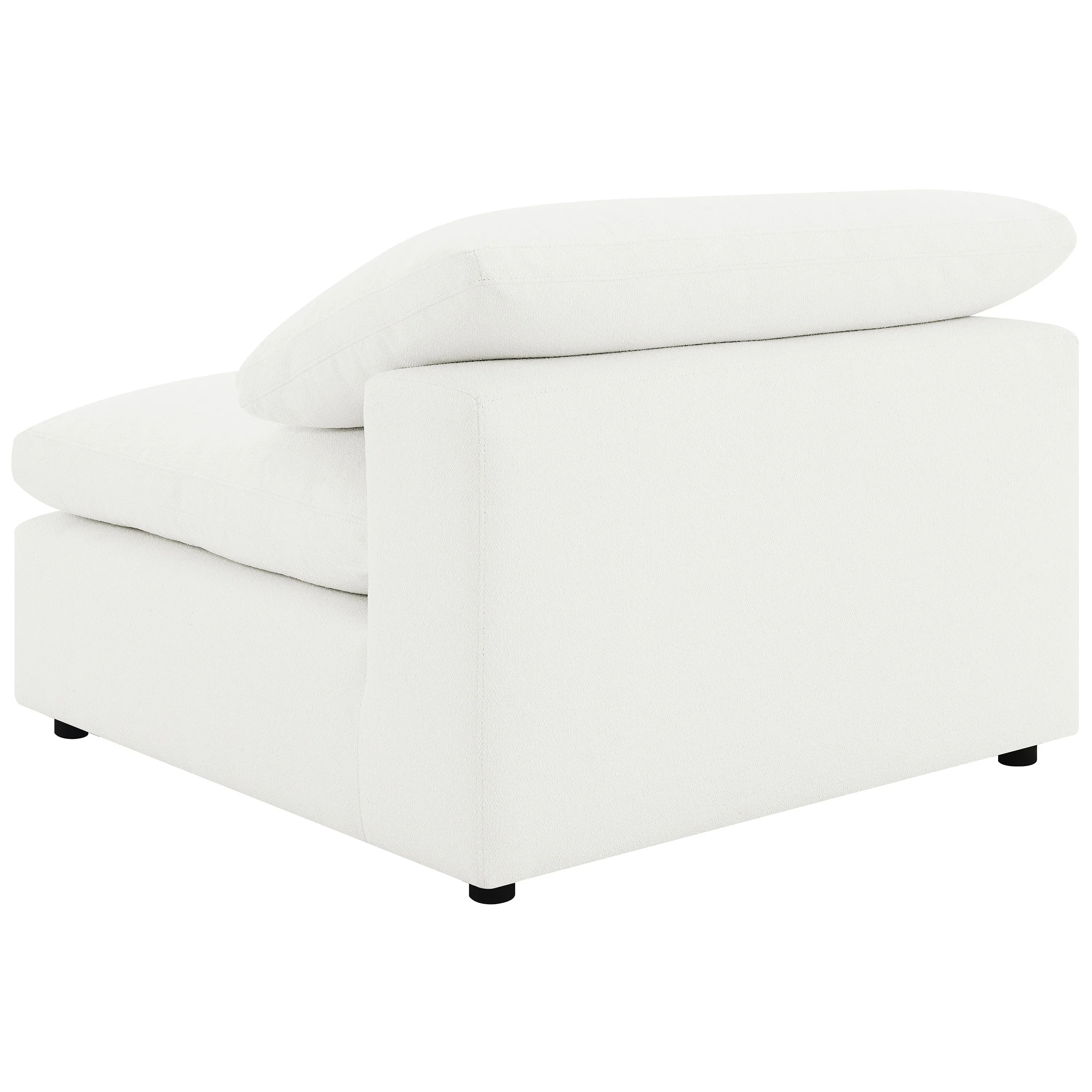 Raleigh Boucle Armless Chair in Ivory - Image 4