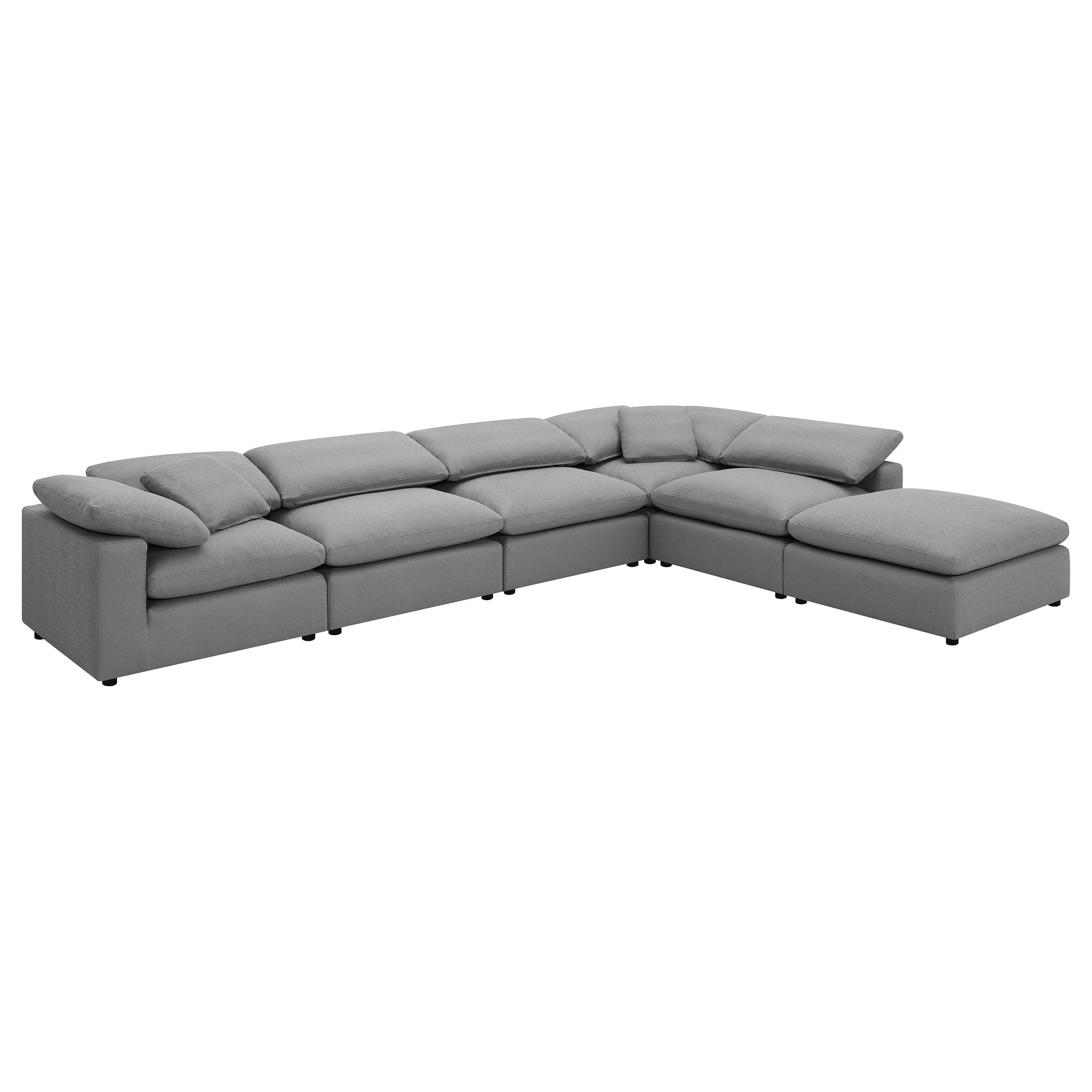 Raleigh Boucle Upholstered Armless Chair Grey - Image 17