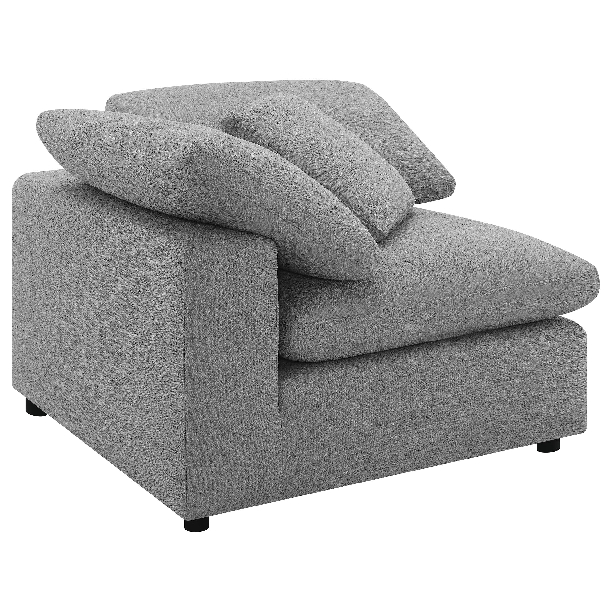 Raleigh Boucle Upholstered Corner Chair Grey - Image 5