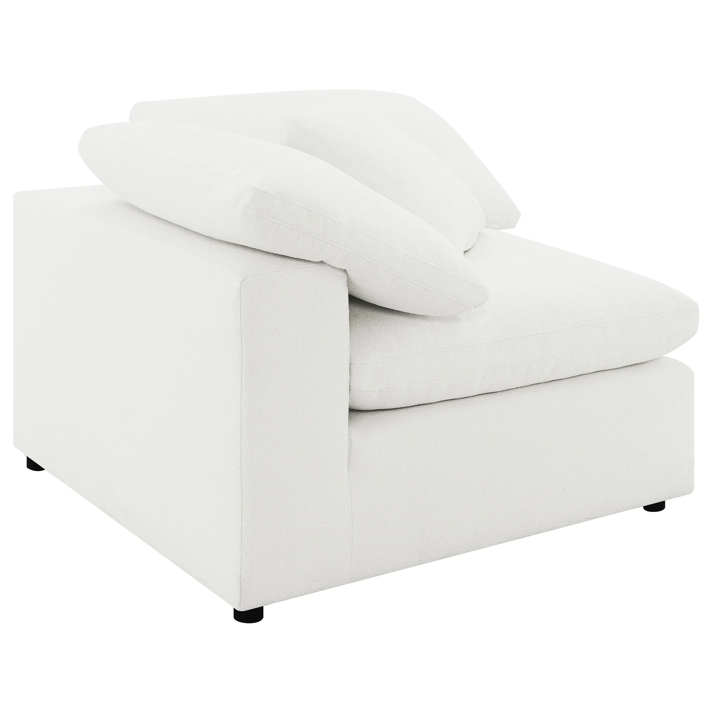Raleigh Boucle Corner Chair in Ivory - Image 4