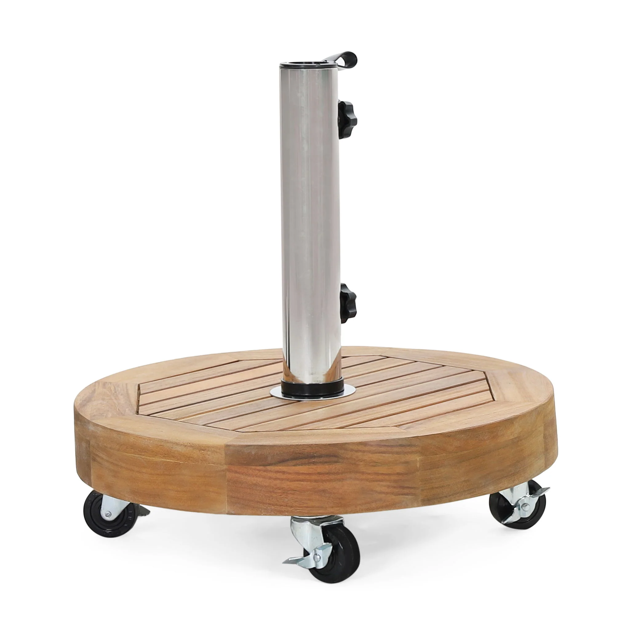 Ralph - Round Umbrella Base - Teak - Image 5