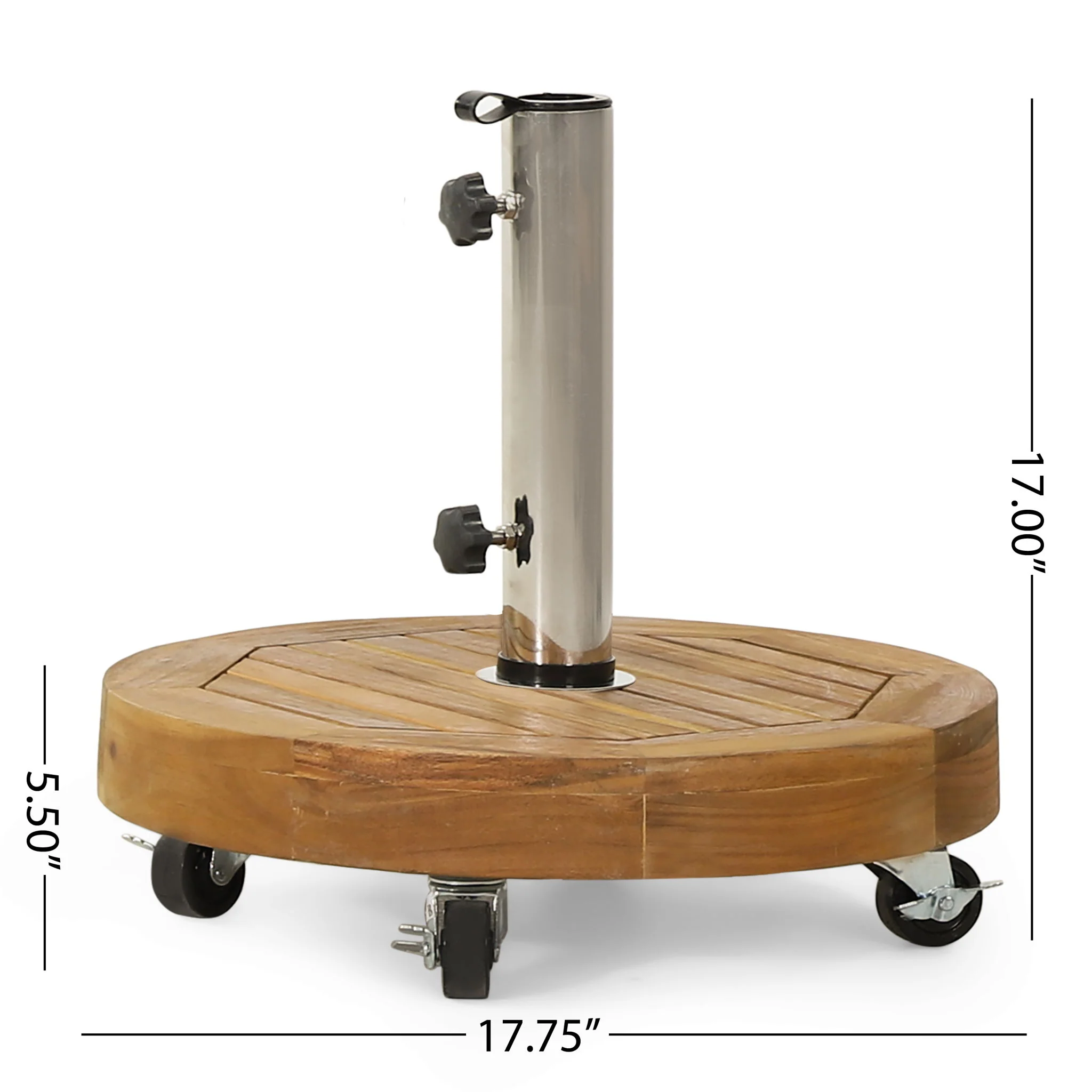 Ralph - Round Umbrella Base - Teak - Image 7