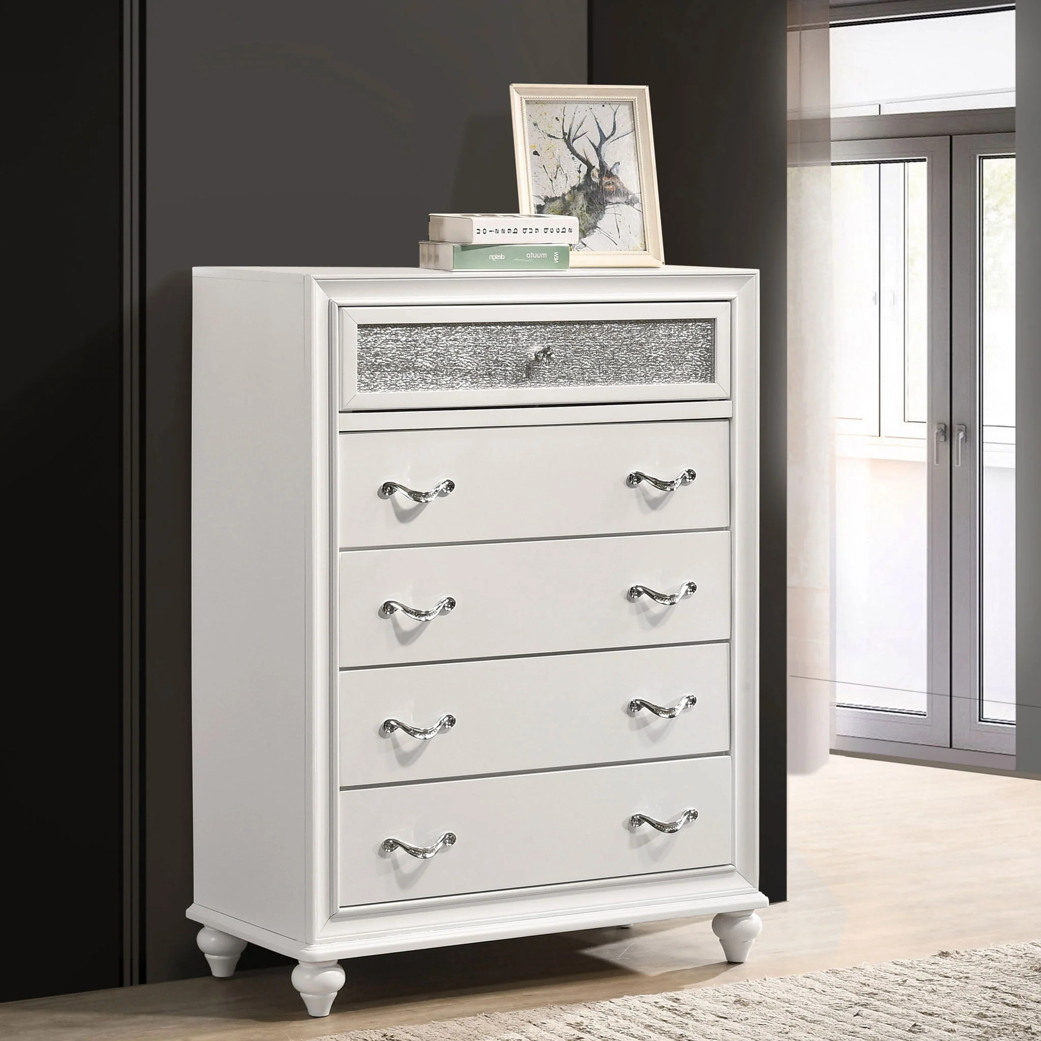 Randall - 5 Drawer Chest - White - Image 9