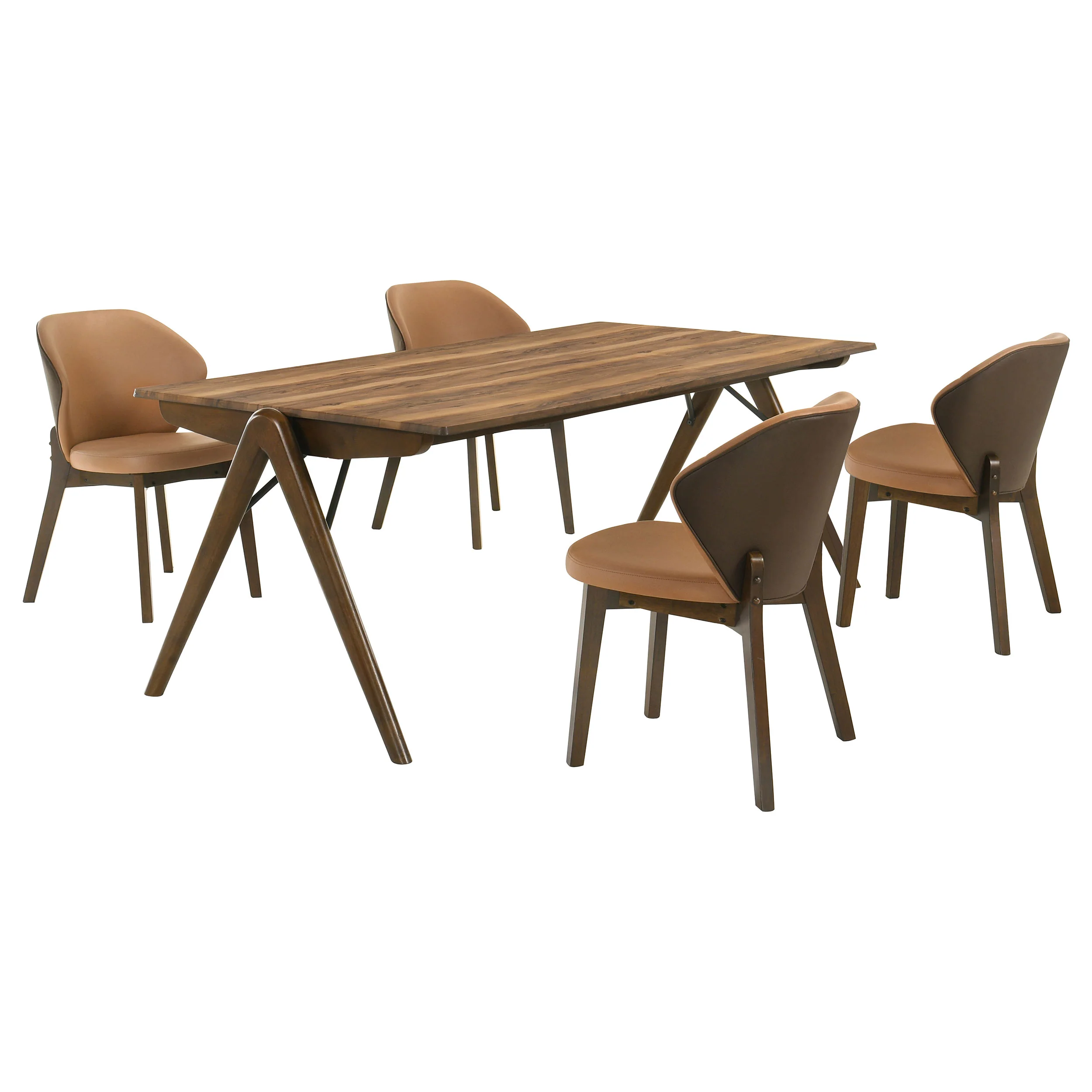 Randolph 5-Piece Dining Set, Sheesham Rubberwood - Image 2