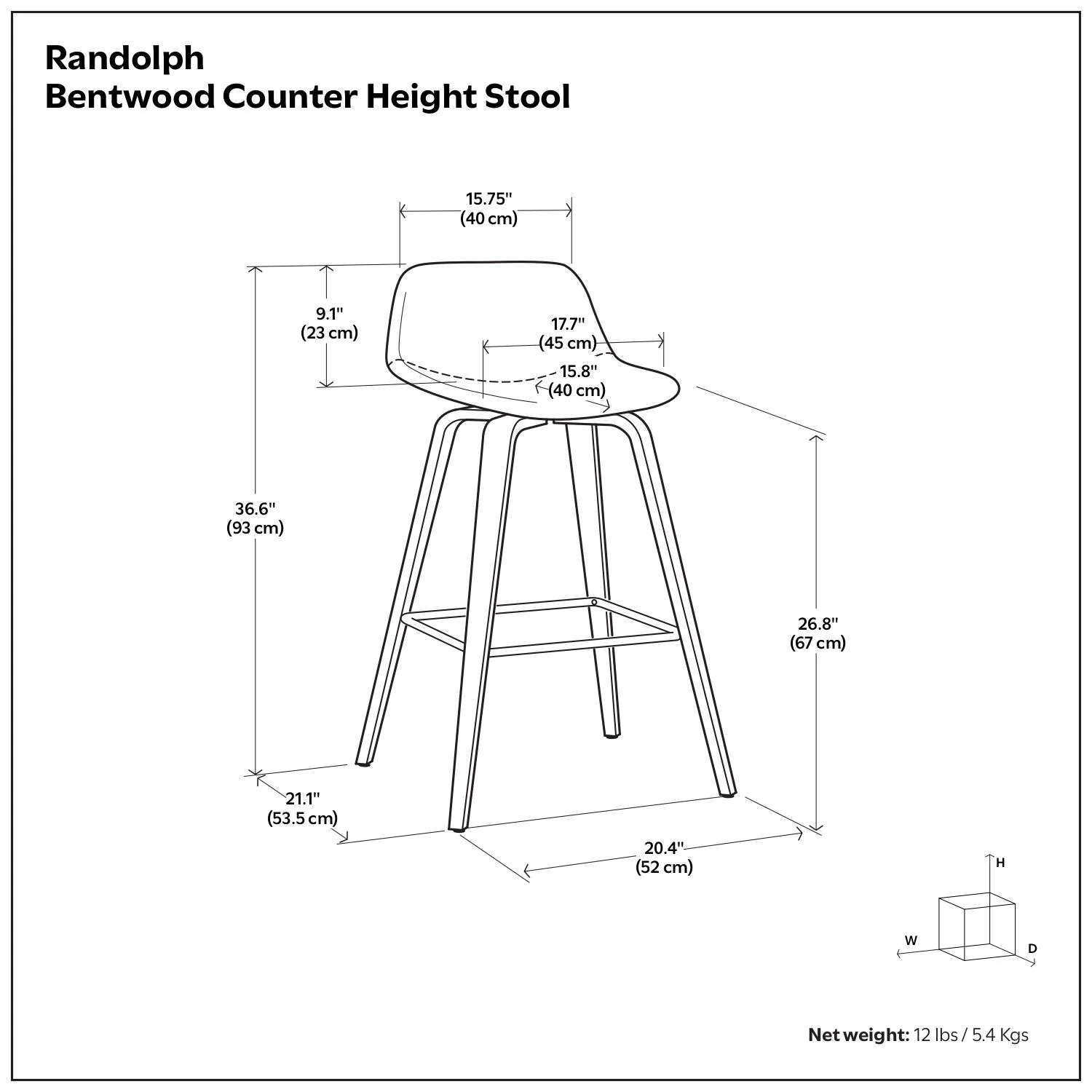 Randolph Bentwood - Counter / Bar Height Stool (Set of 2) - Image 15