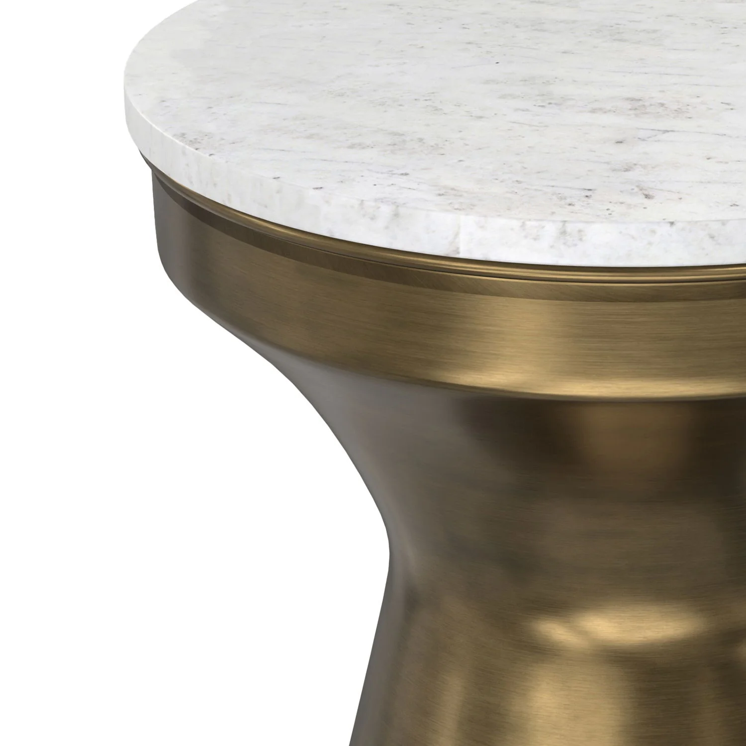 Raquel - Side Table - Antique Brass / White - Image 6