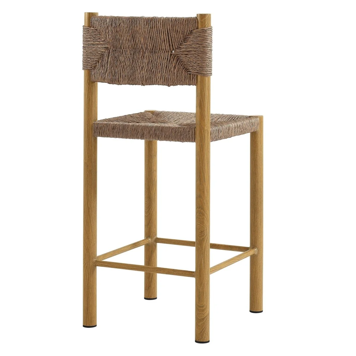 Rattan and Aluminum Counter Stool — Woven Rattan Seat with Durable Aluminum Frame - Image 19