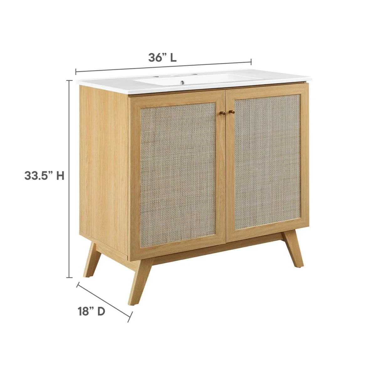 Rattan Weave Bathroom Vanity with Sink — Stylish Woven Vanity for Modern Bathrooms - Image 110