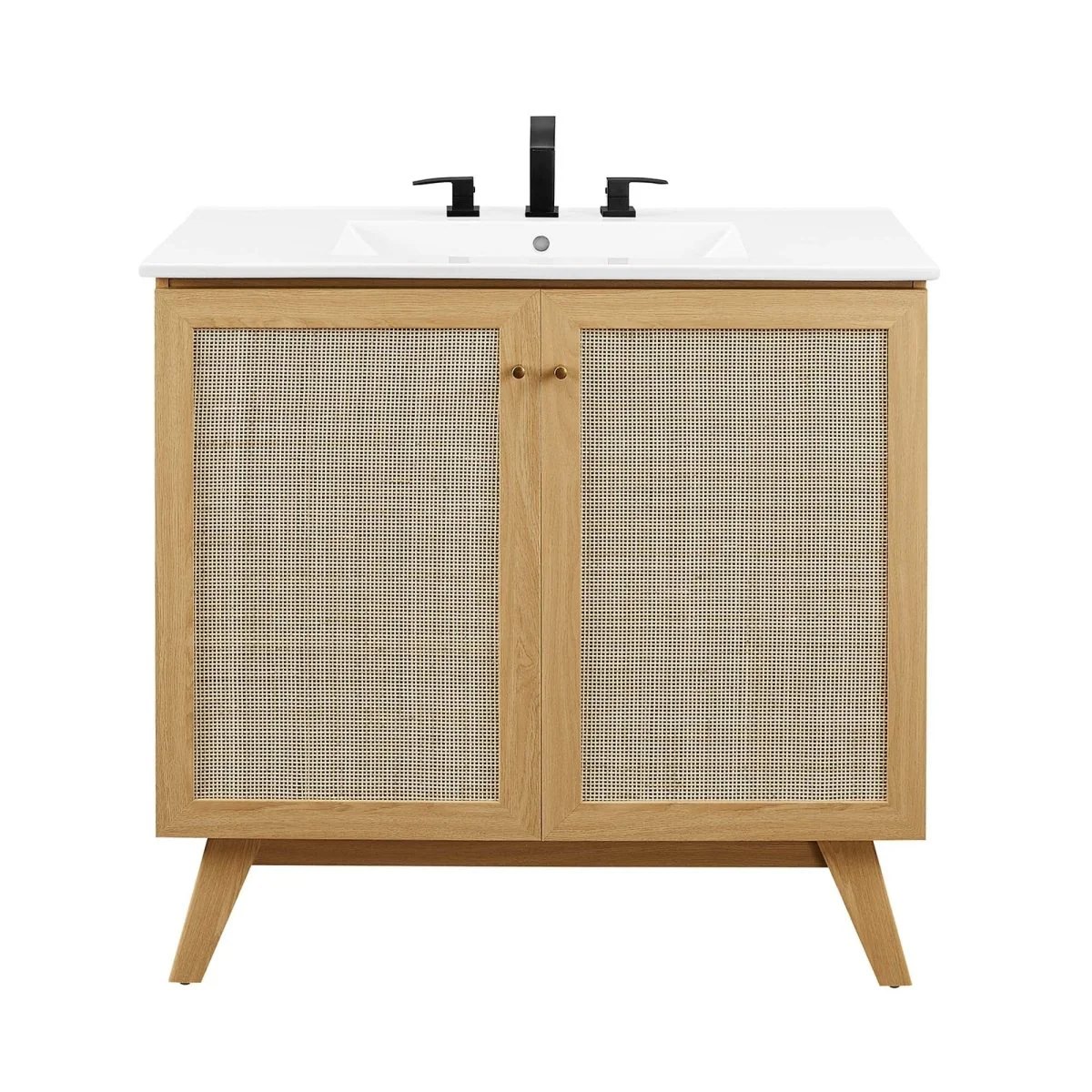 Rattan Weave Bathroom Vanity with Sink — Stylish Woven Vanity for Modern Bathrooms - Image 117