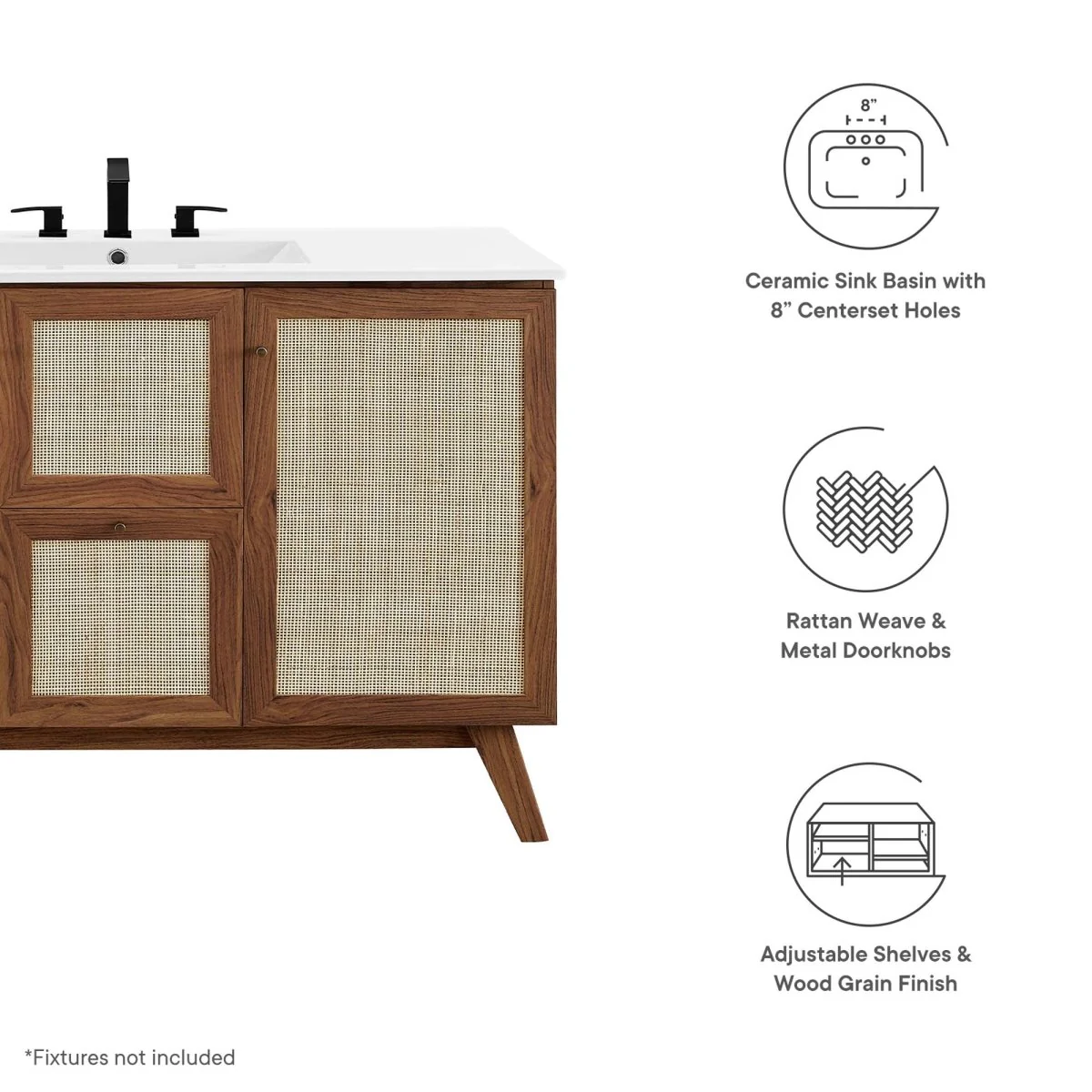 Rattan Weave Bathroom Vanity with Sink — Stylish Woven Vanity for Modern Bathrooms - Image 173