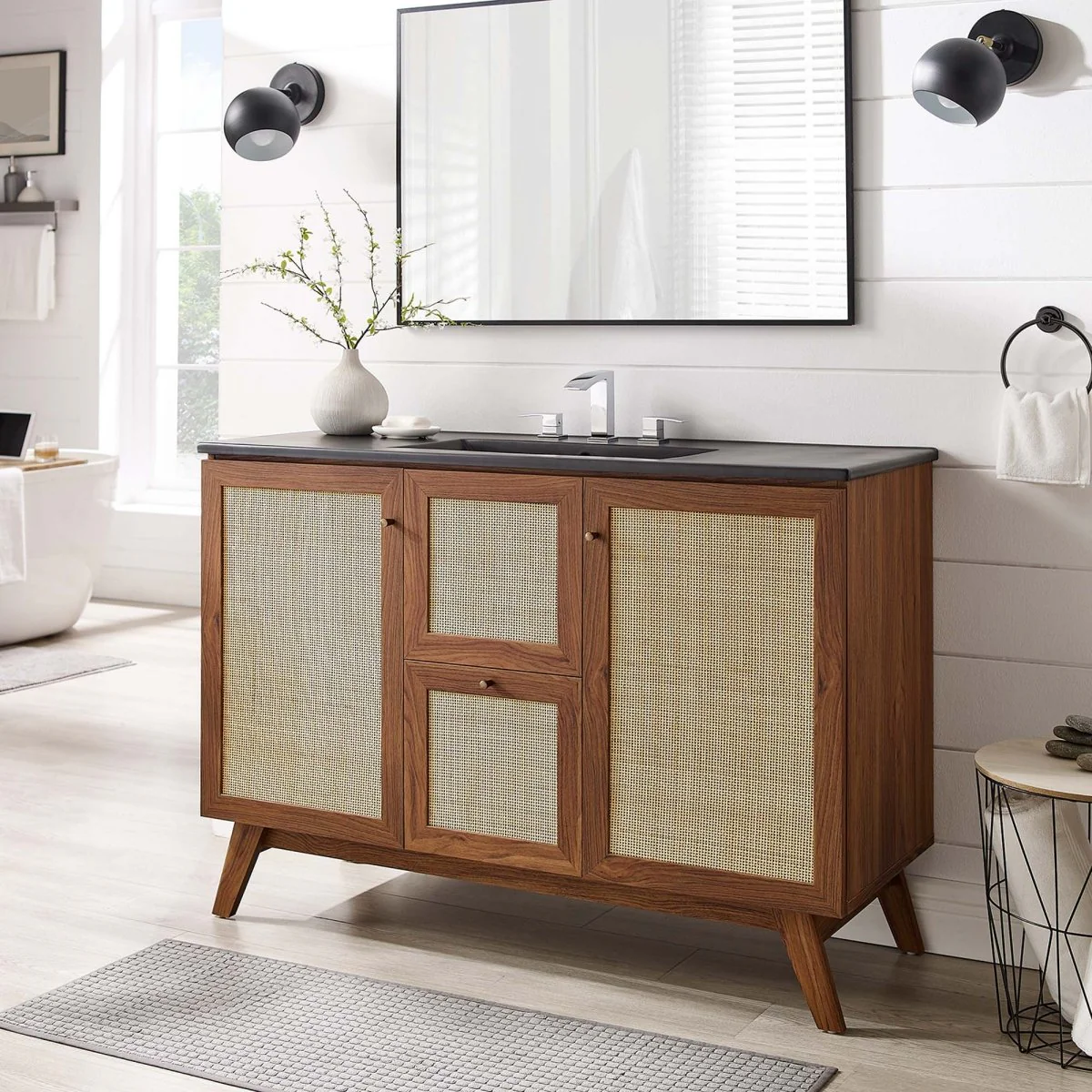 Rattan Weave Bathroom Vanity with Sink — Stylish Woven Vanity for Modern Bathrooms - Image 239