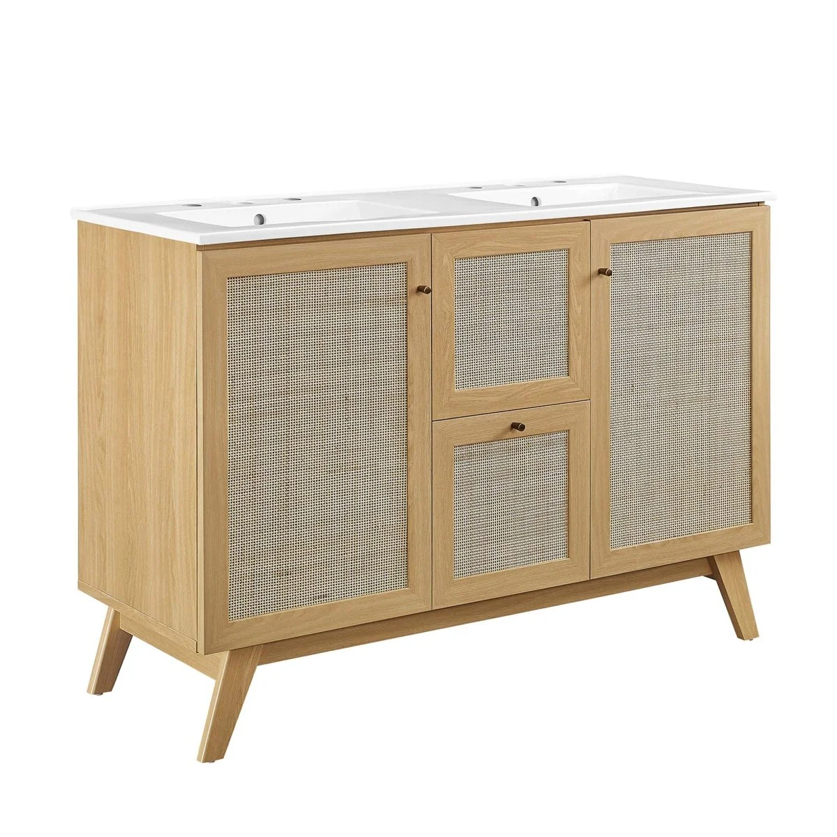 Rattan Weave Bathroom Vanity with Sink — Stylish Woven Vanity for Modern Bathrooms - Image 240