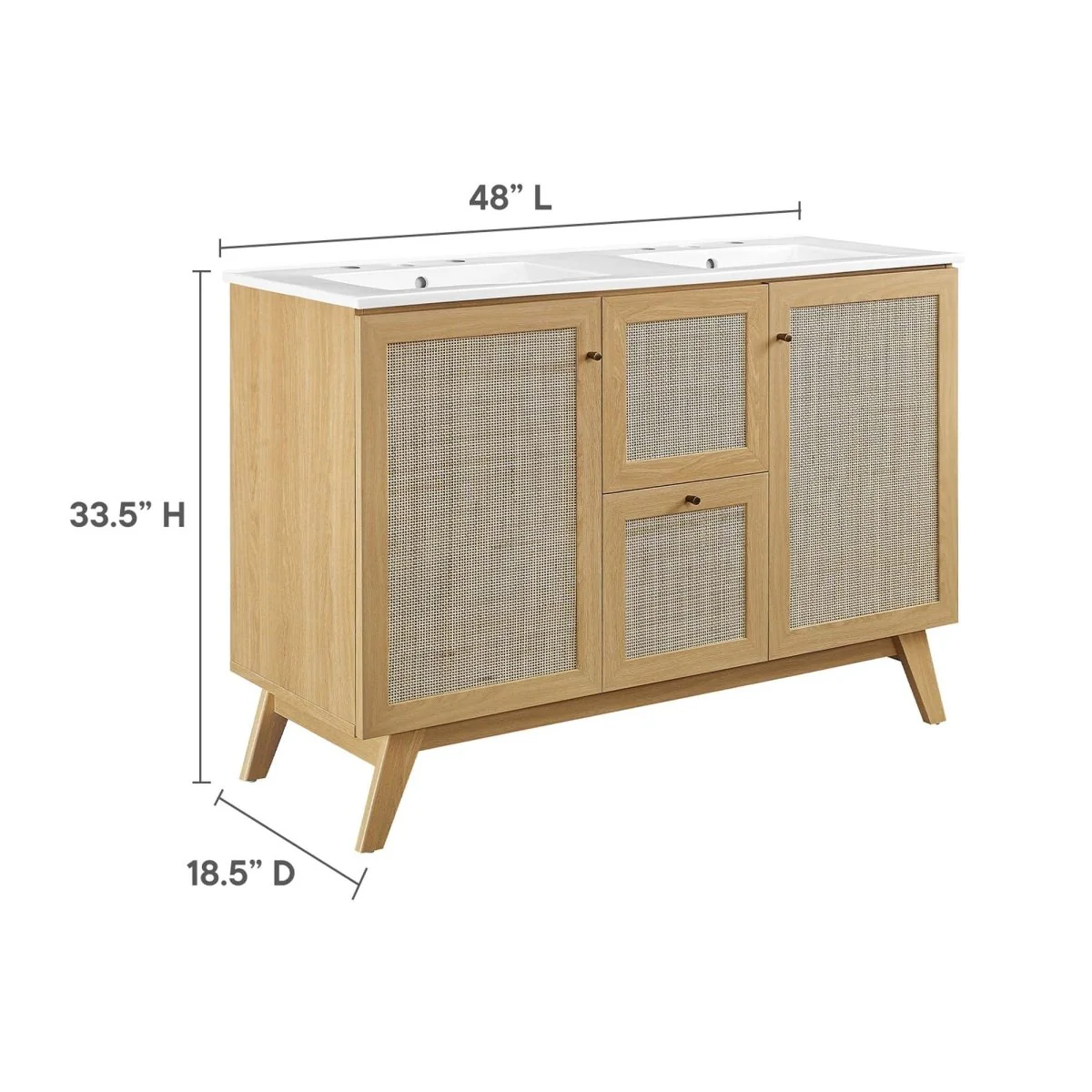 Rattan Weave Bathroom Vanity with Sink — Stylish Woven Vanity for Modern Bathrooms - Image 242