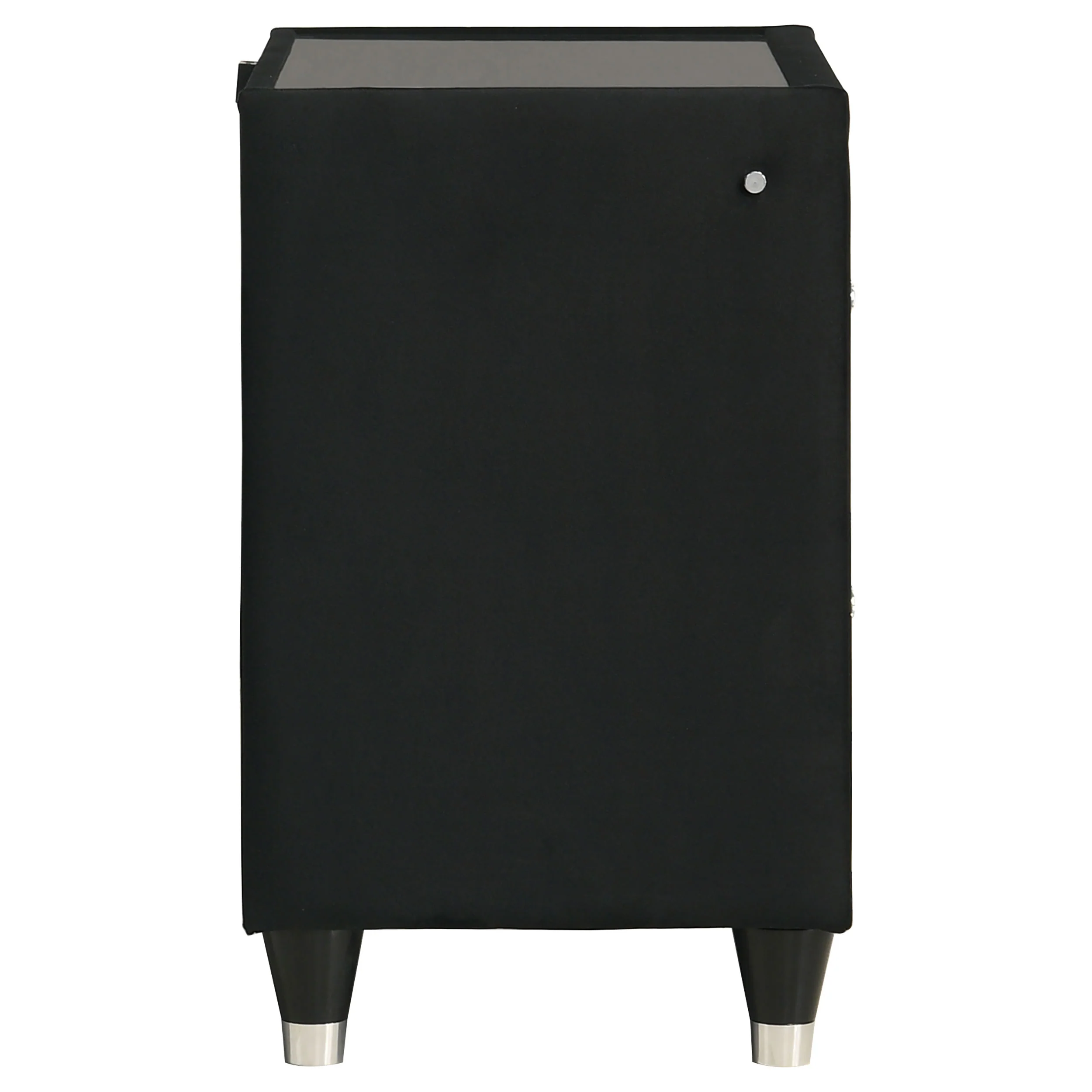 Ravenne 2-Drawer Black Velvet LED Nightstand with USB - Image 6