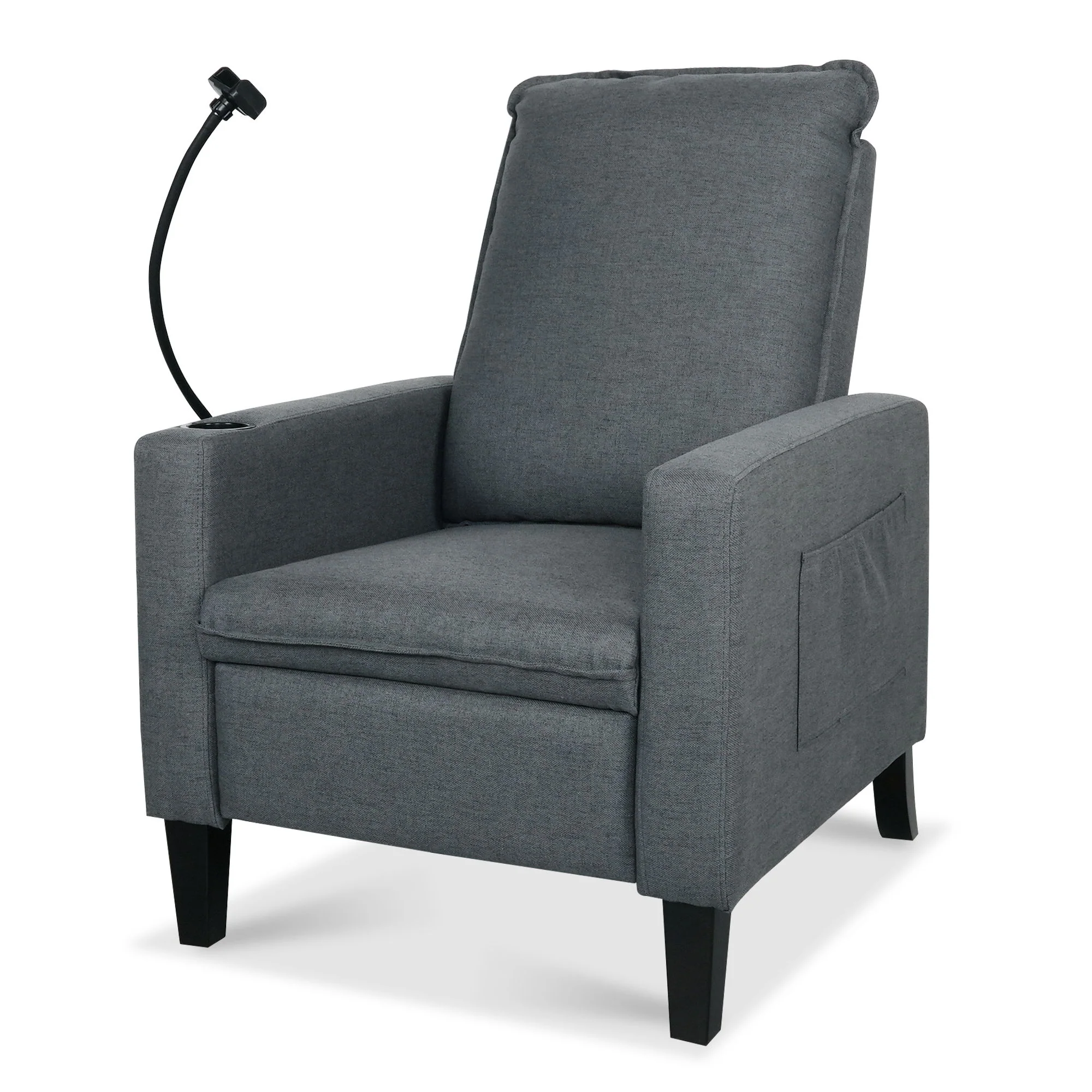 Recliner Chairs For Adults, Adjustable Recliner Sofa With Mobile Phone Holder & Cup Holder, Modern Reclining Chairs Fabric Push Back Recliner Chairs For Living Room, Bedroom - Image 10