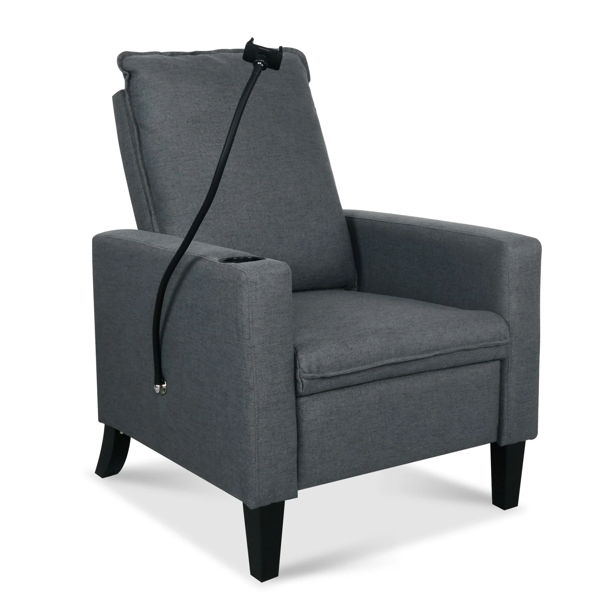 Recliner Chairs For Adults, Adjustable Recliner Sofa With Mobile Phone Holder & Cup Holder, Modern Reclining Chairs Fabric Push Back Recliner Chairs For Living Room, Bedroom - Image 2