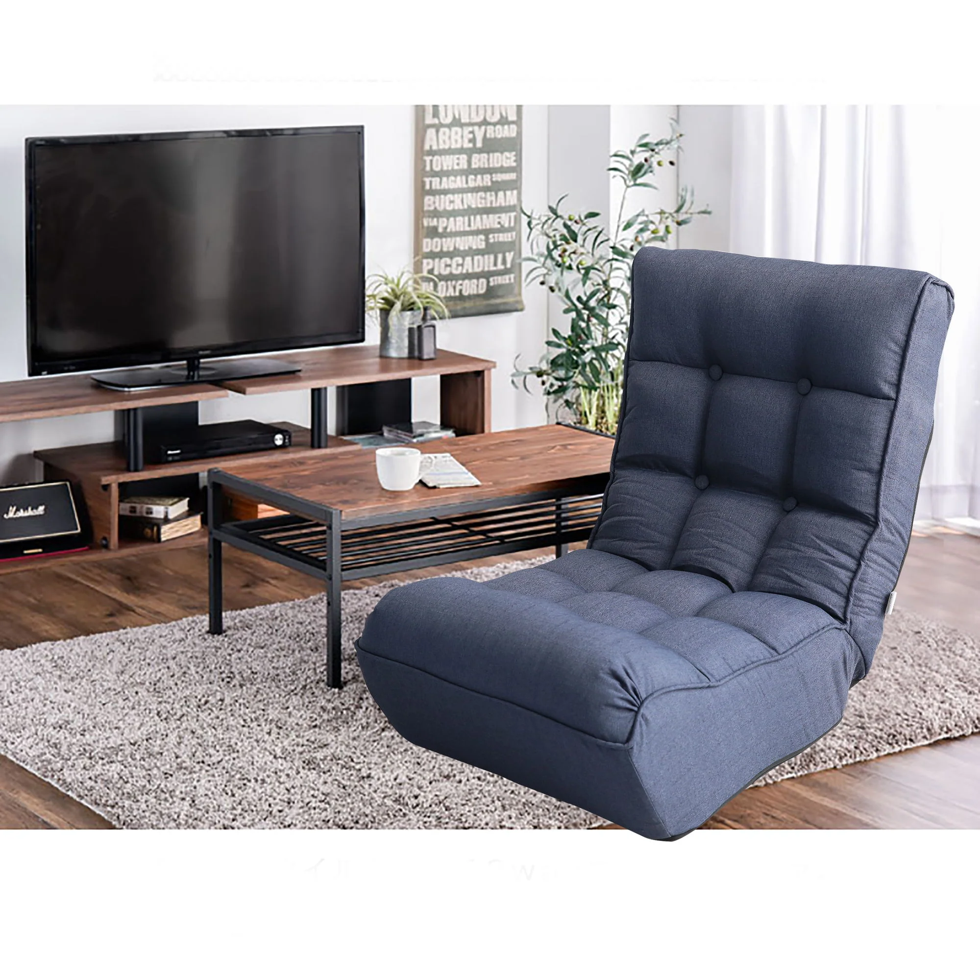 Reclining Japanese Chair Lazy Sofa Tatami Balcony Adjustable Chair - Image 21