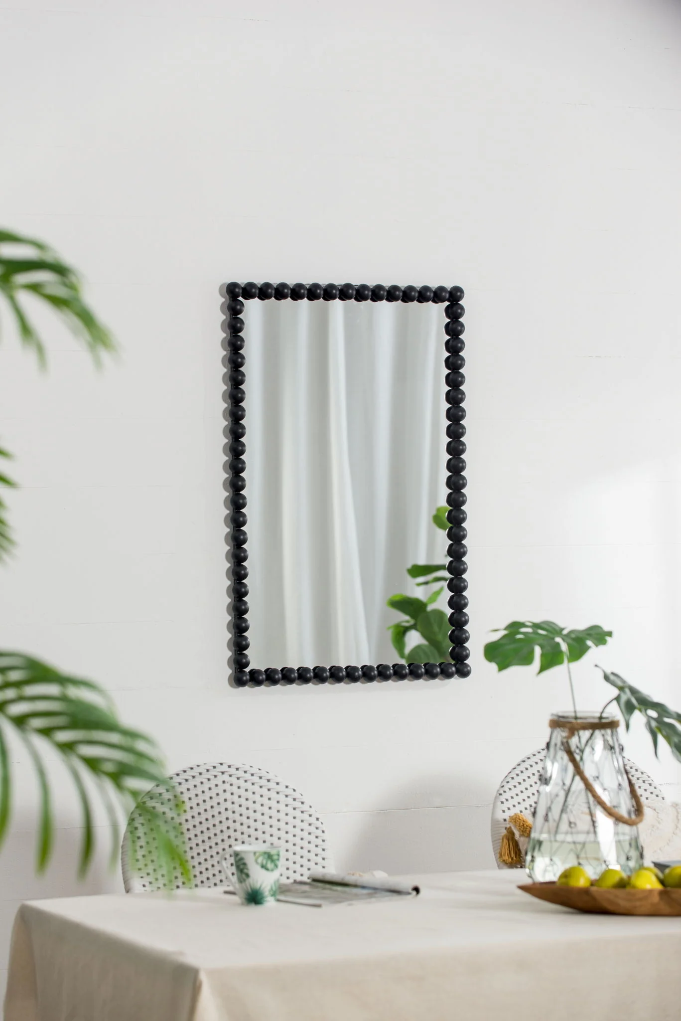 Rectangle Mirror, Wall Mirror For Living Room Bedroom Entryway - Black - Image 6