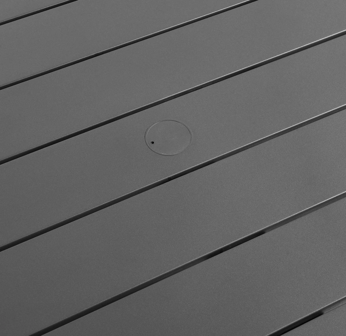 83" Gray Rectangular Aluminum Outdoor Dining Table - Image 8