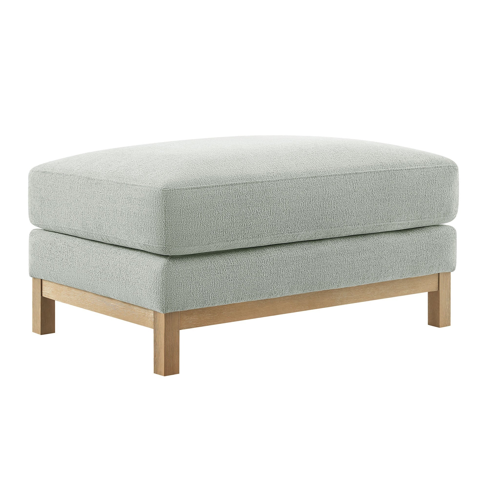 Rectangular Chenille Fabric Ottoman – Upholstered 36 Inch - Image 30