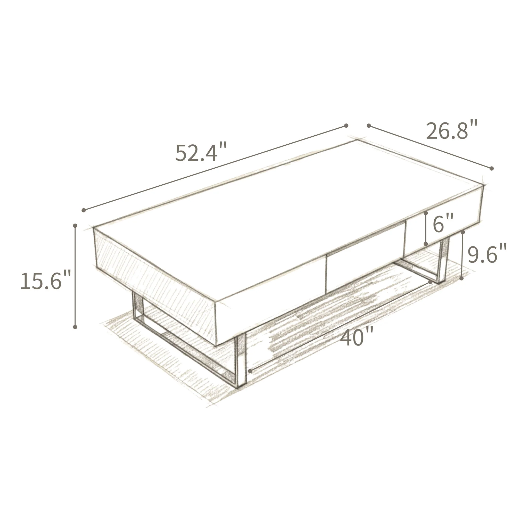 Rectangular Coffee Table With Hidden Storage - Image 11