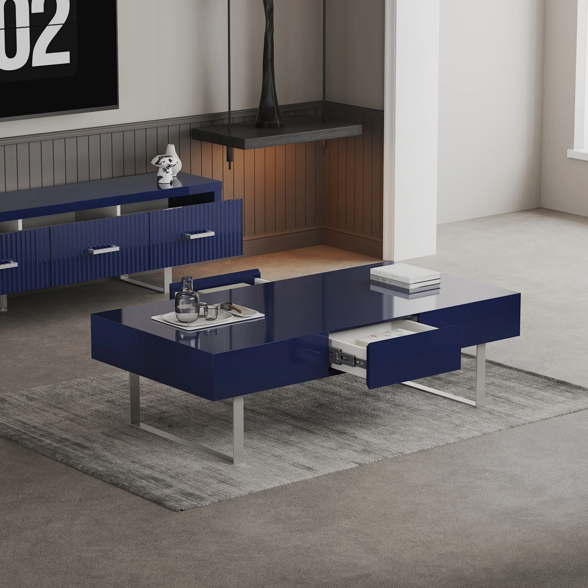 Rectangular Coffee Table With Hidden Storage - Image 16