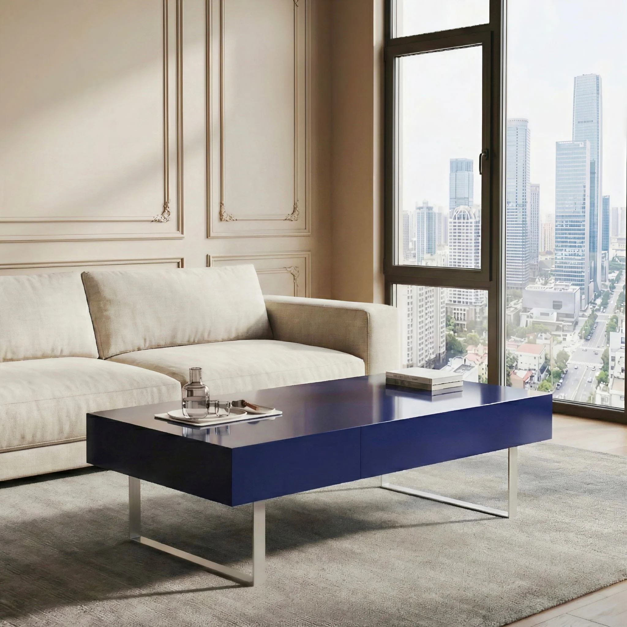 Rectangular Coffee Table With Hidden Storage - Image 9